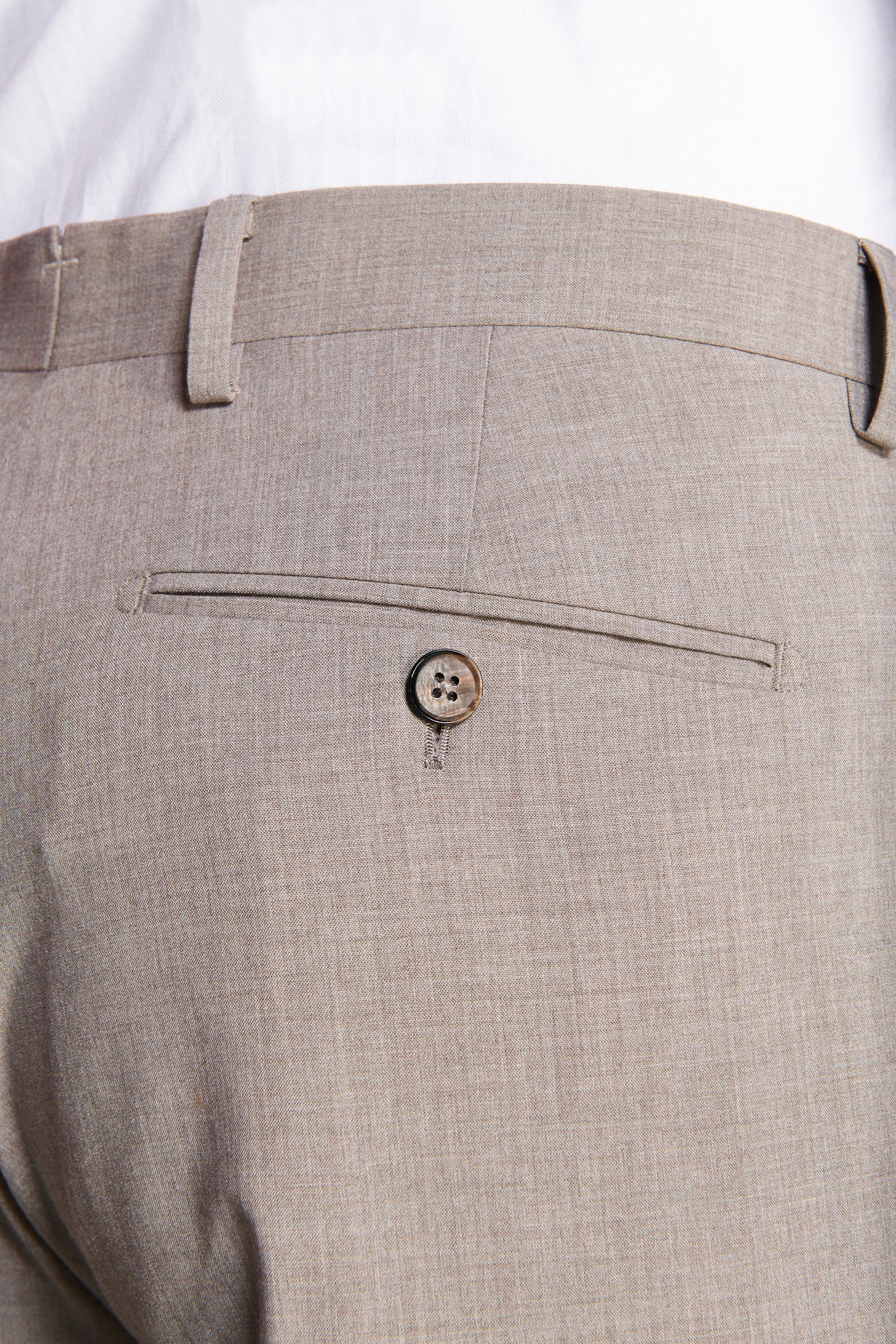 Hose aus meliertem Canvas in Taupe