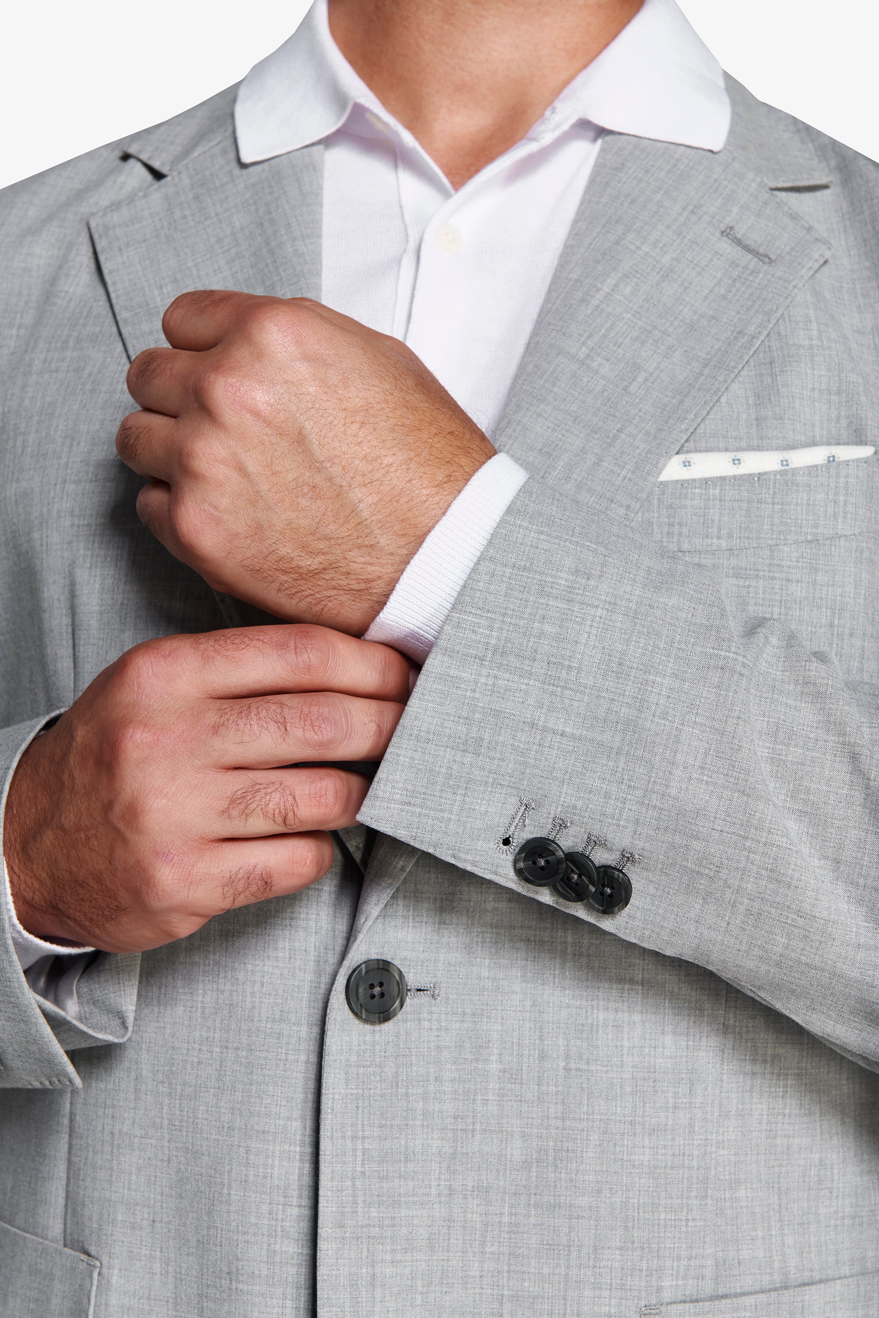 Giacca tela melange grigia-Dan John