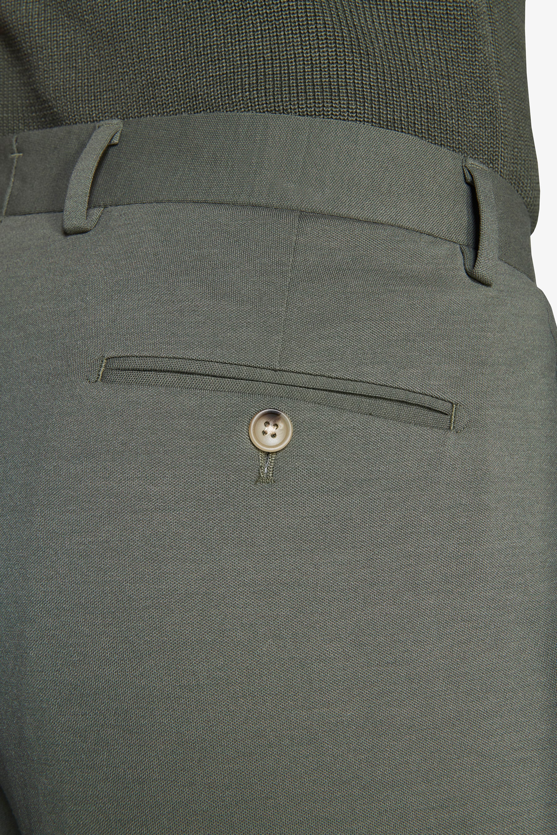 Pantalón de punto elástico verde