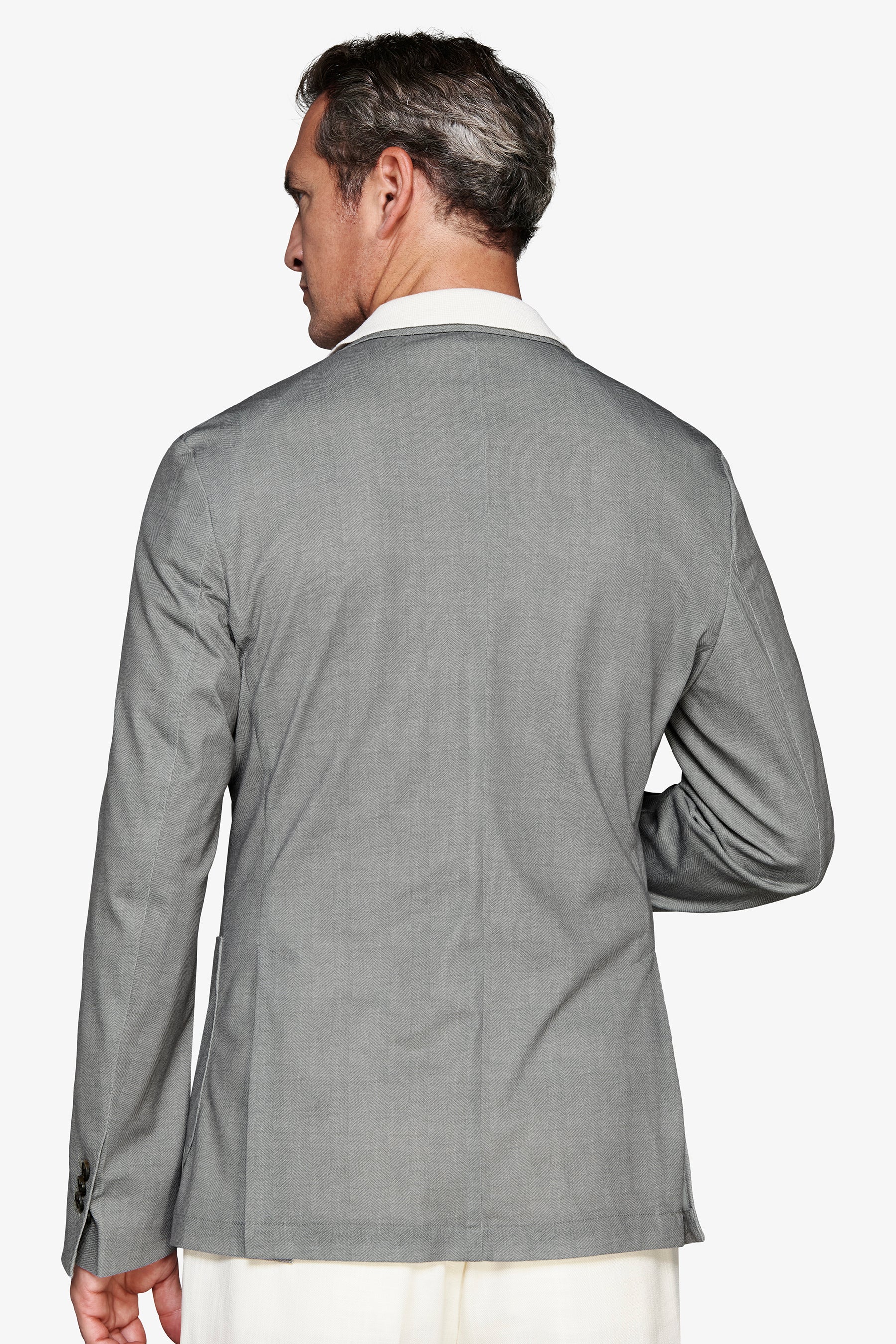 Americana de punto en espiga verde