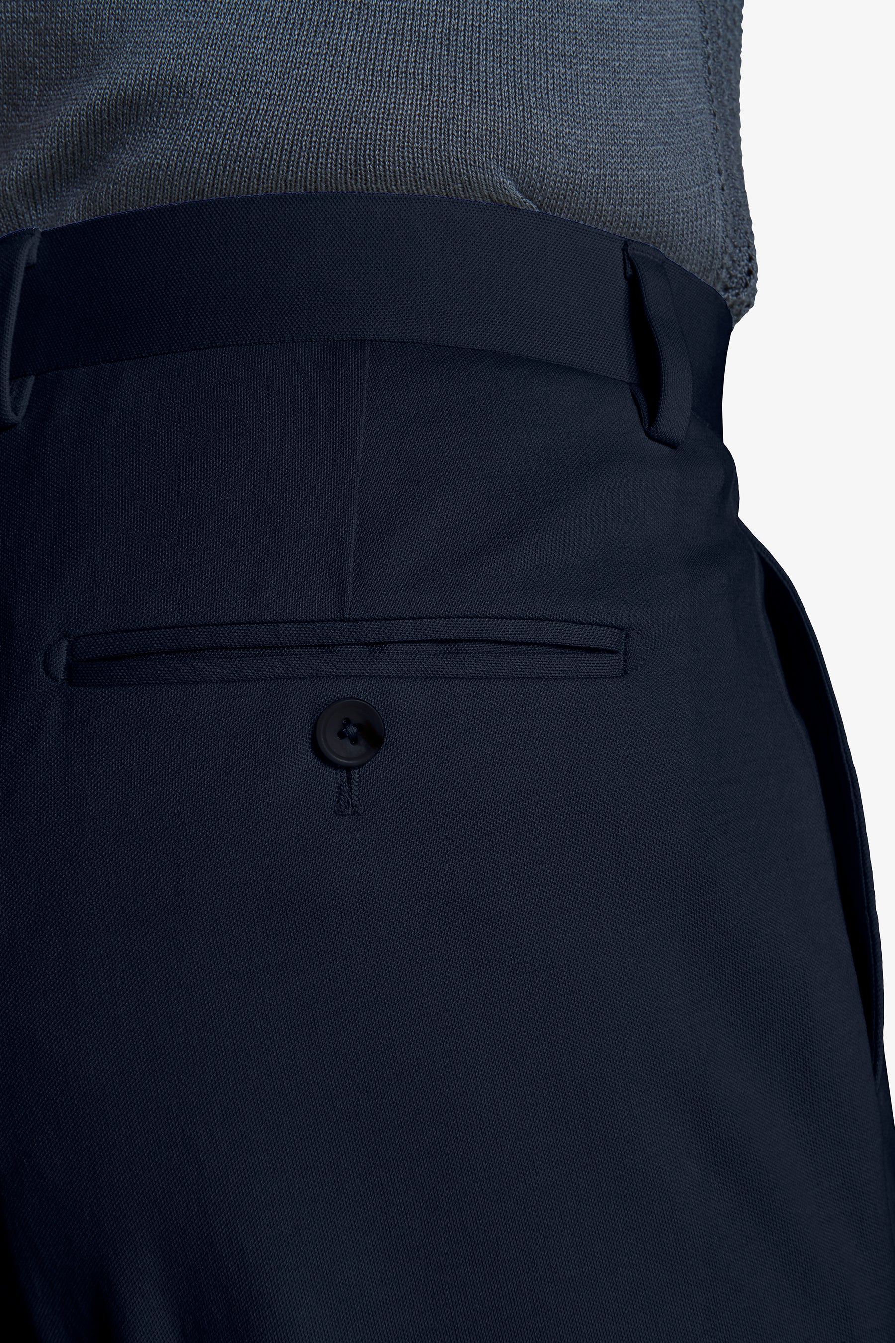 Blue stretch jersey trousers