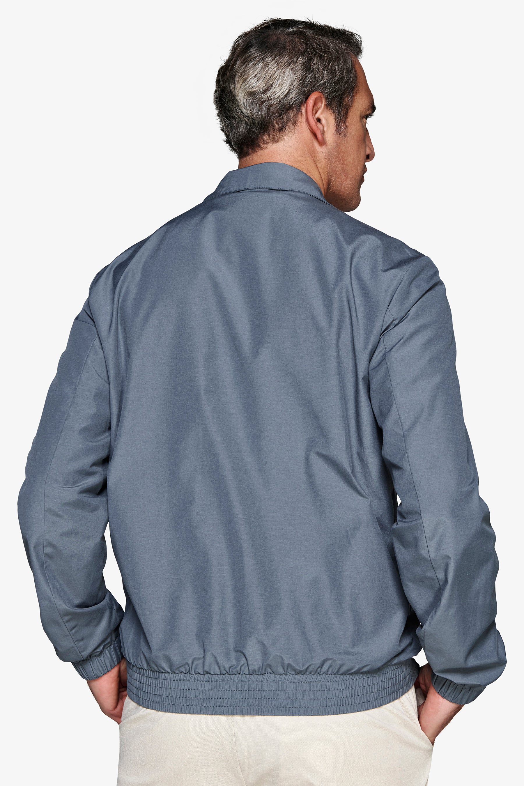 Bomberjacke aus technischem Stoff in Avion-Blau