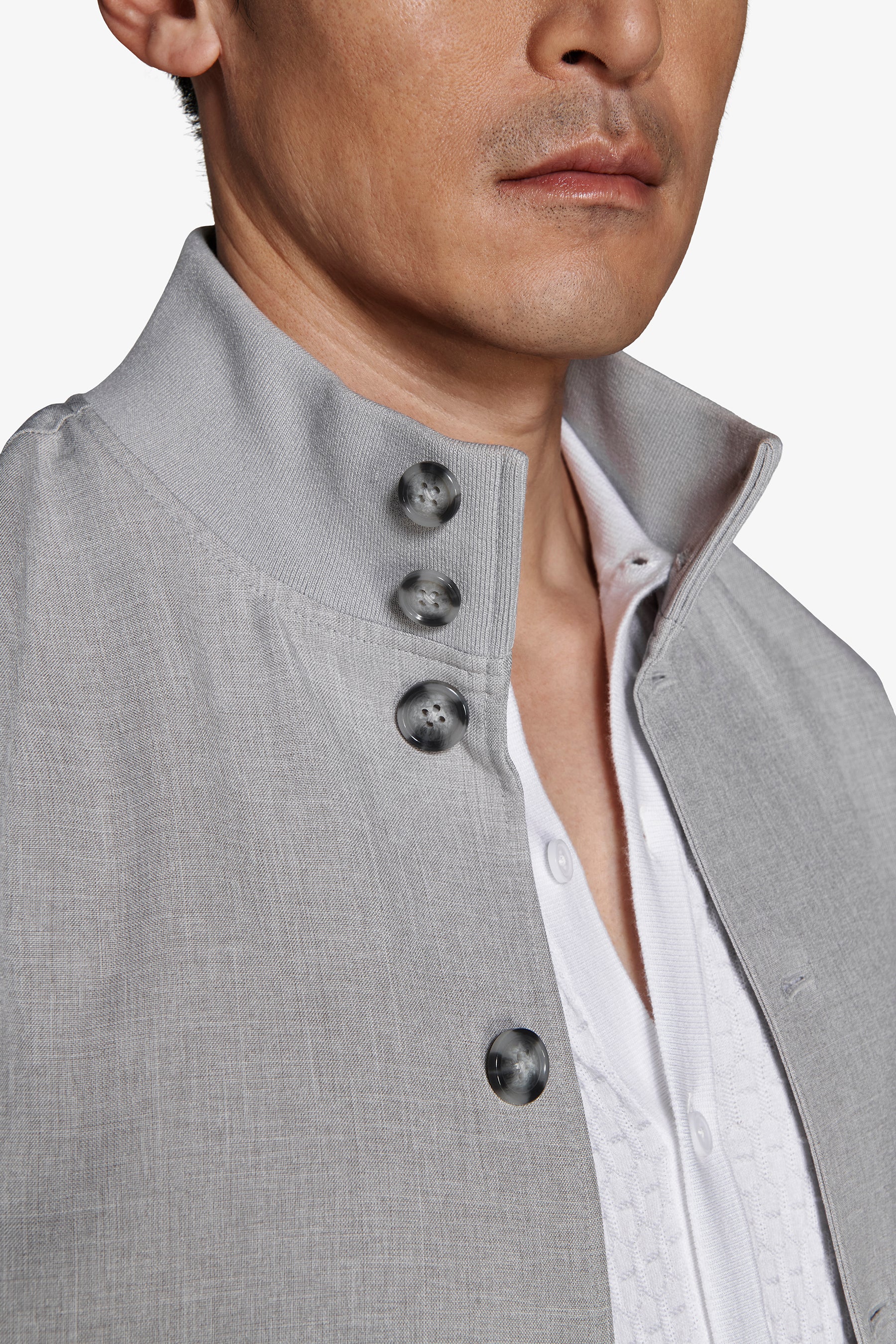 Bomber tela stretch grigio-Dan John