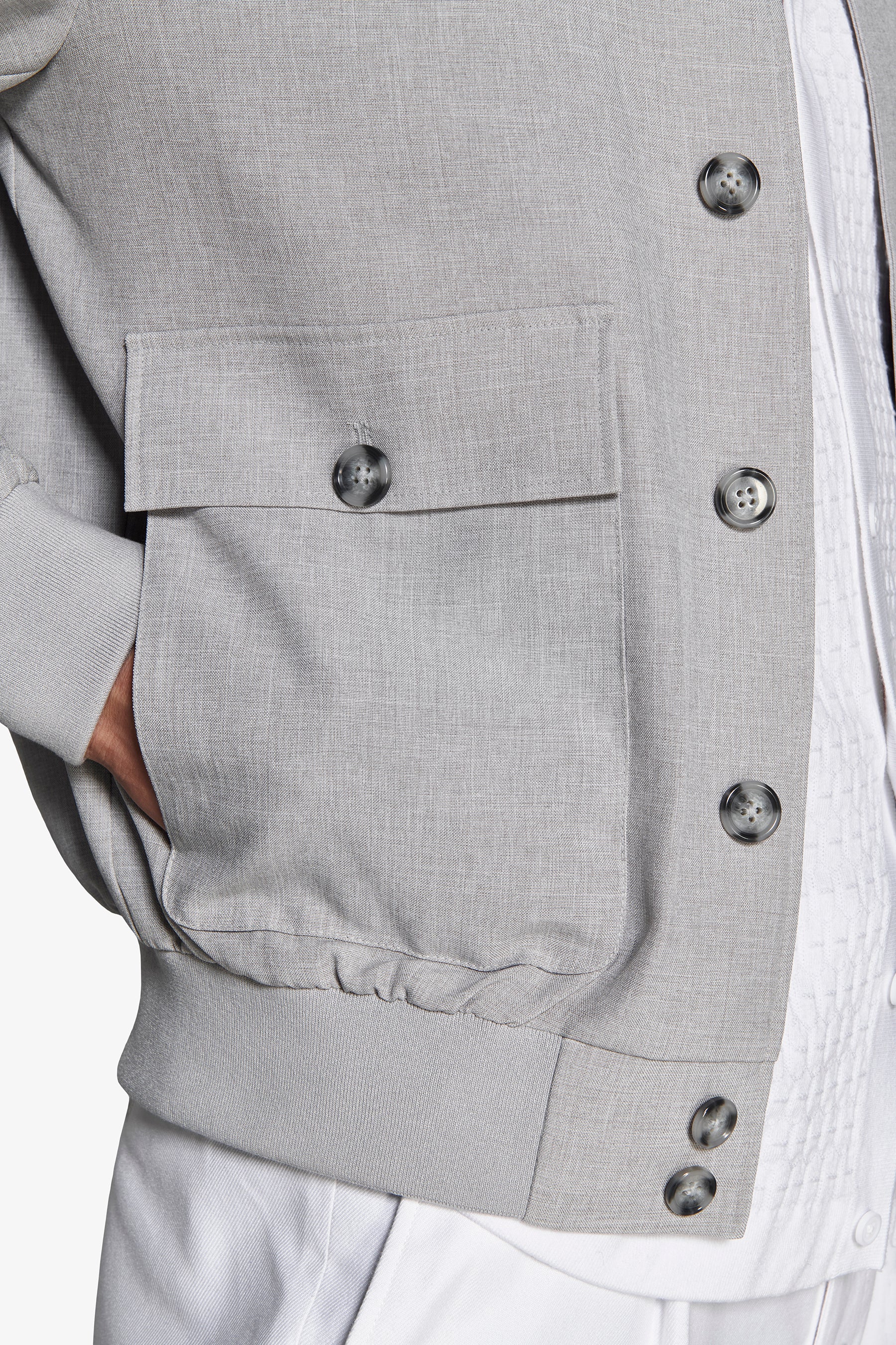 Bomber tela stretch grigio-Dan John