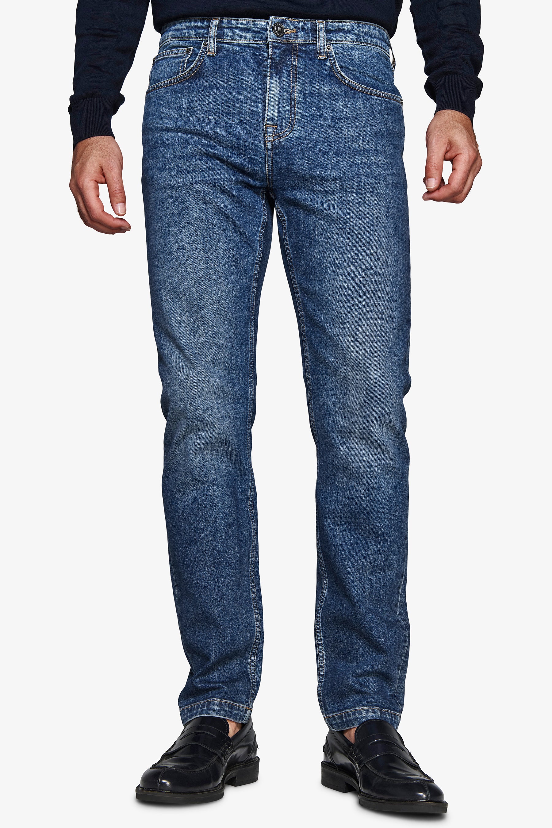 Pantalón denim azul oscuro