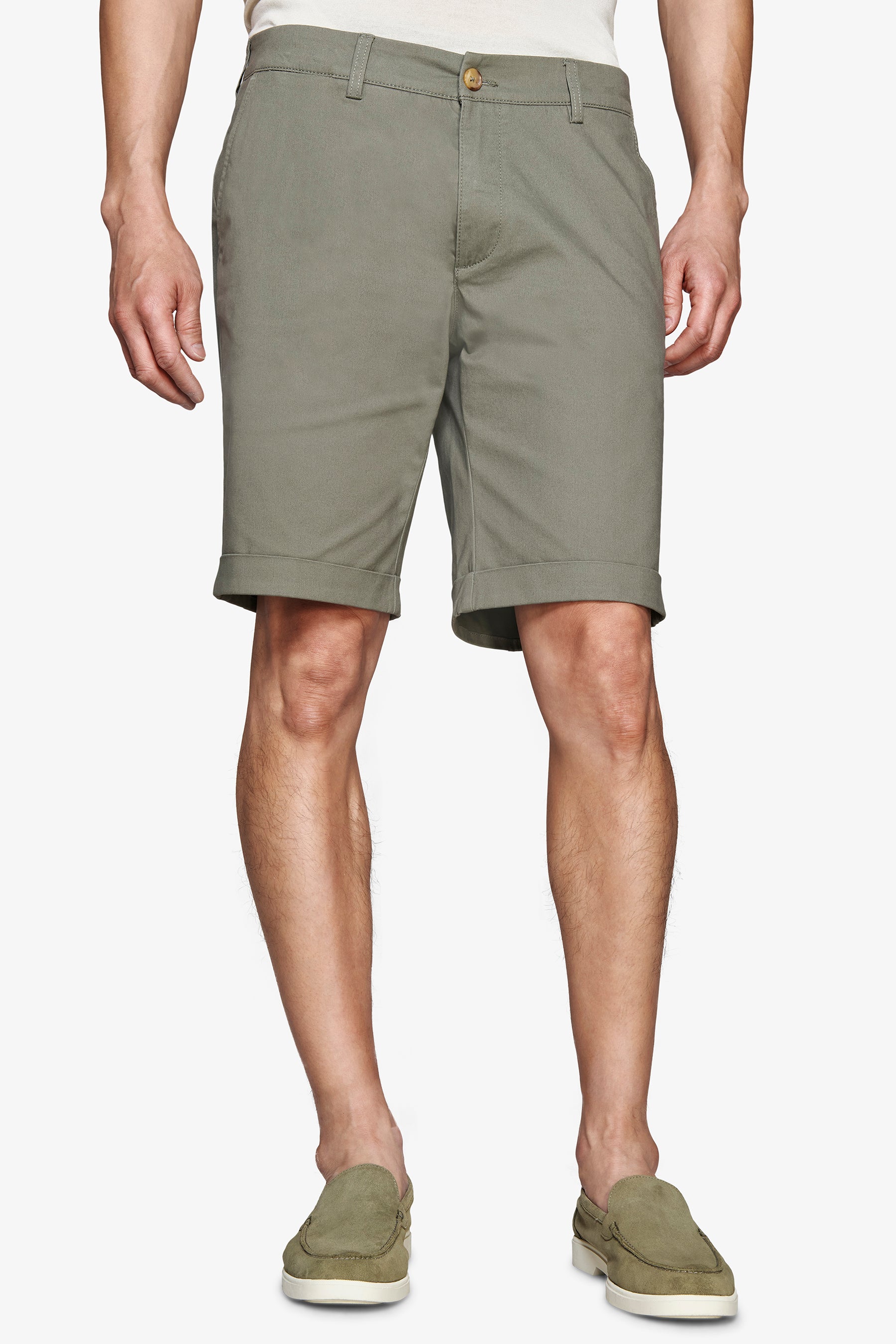 Bermuda chino basic in cotone verde