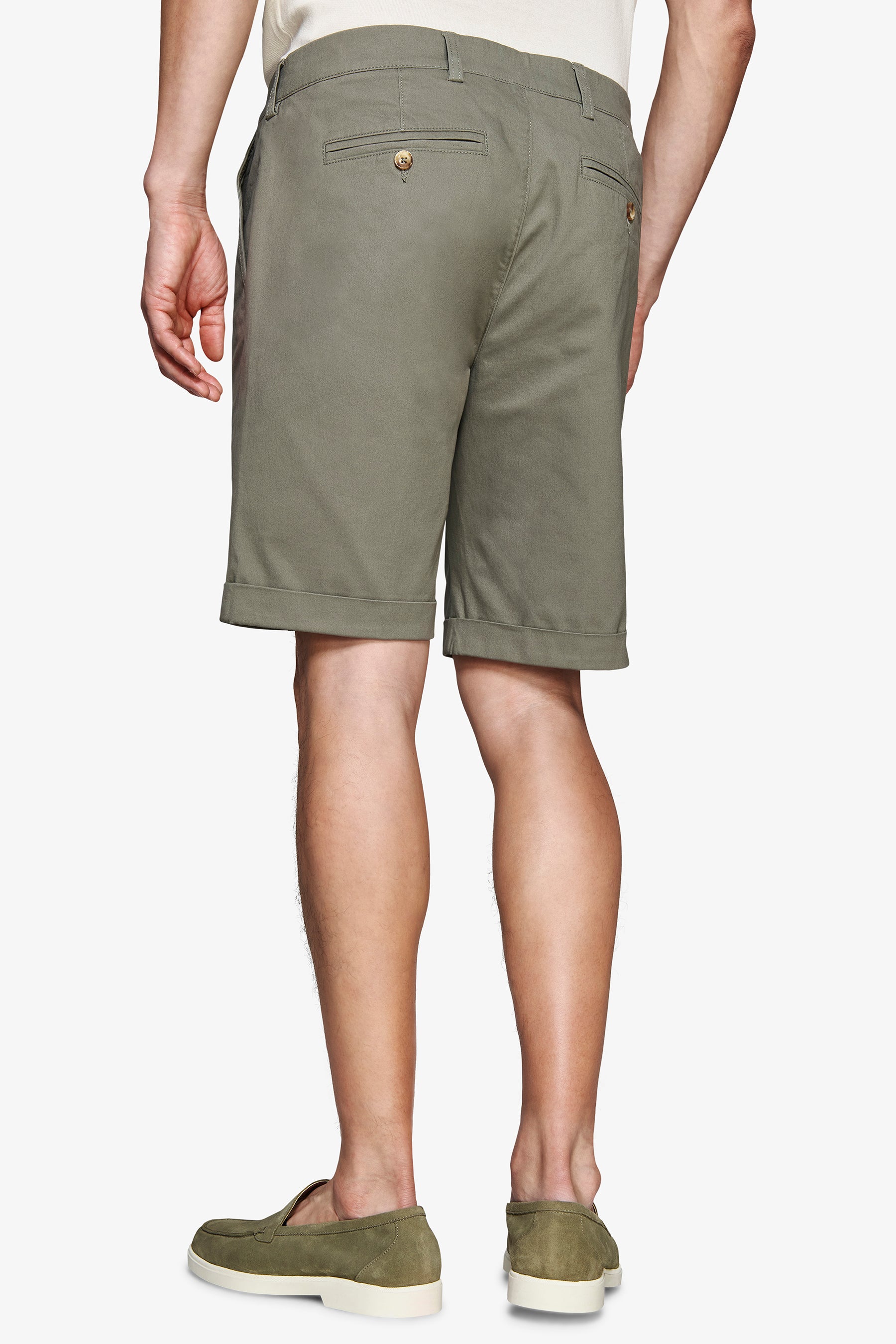 Bermuda chino basic in cotone verde-Dan John