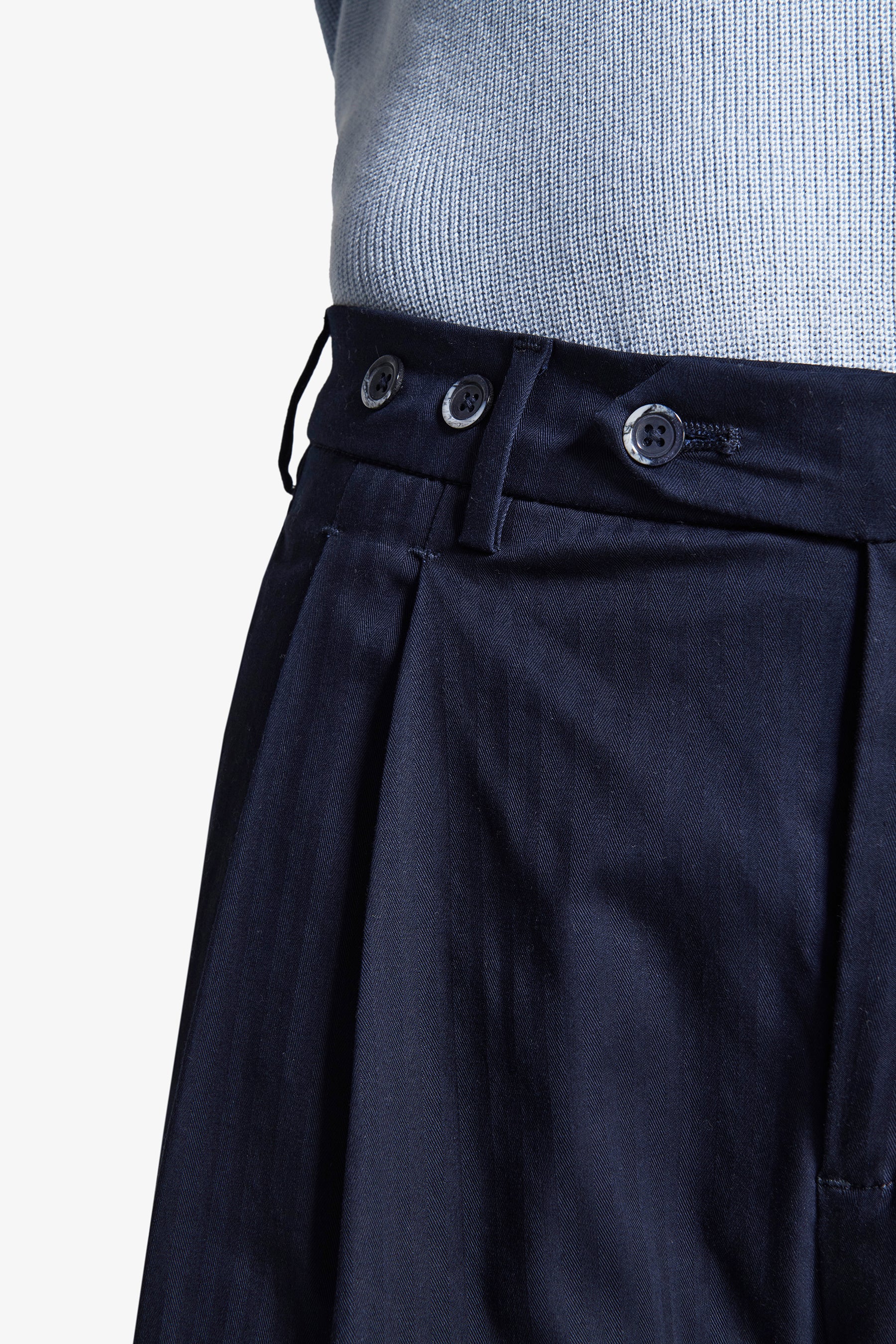 Pantaloni Herringbone blu