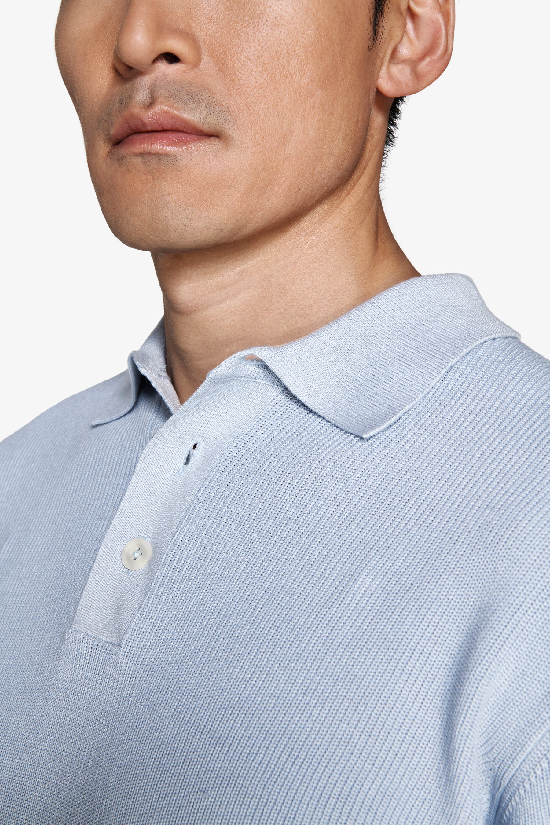 Polo punto pannocchia celeste