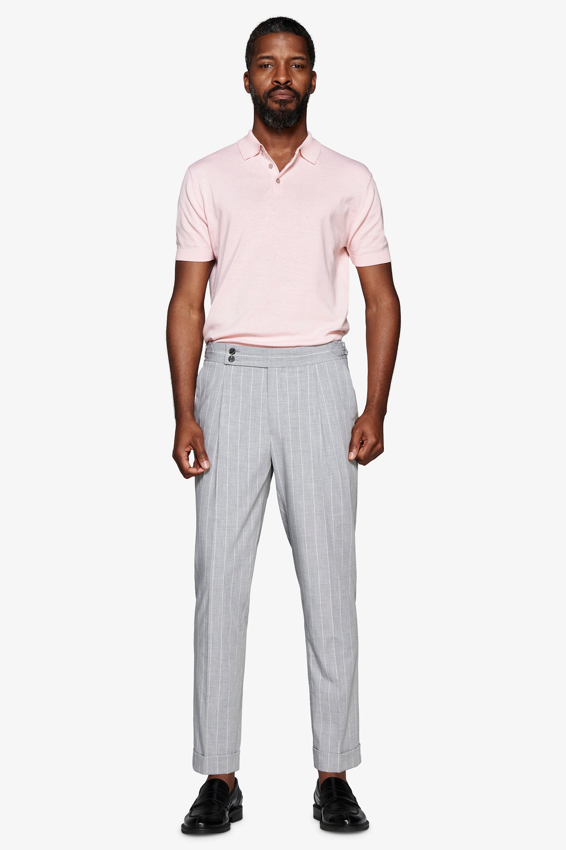 Polo in maglia basic in cotone rosa-Dan John