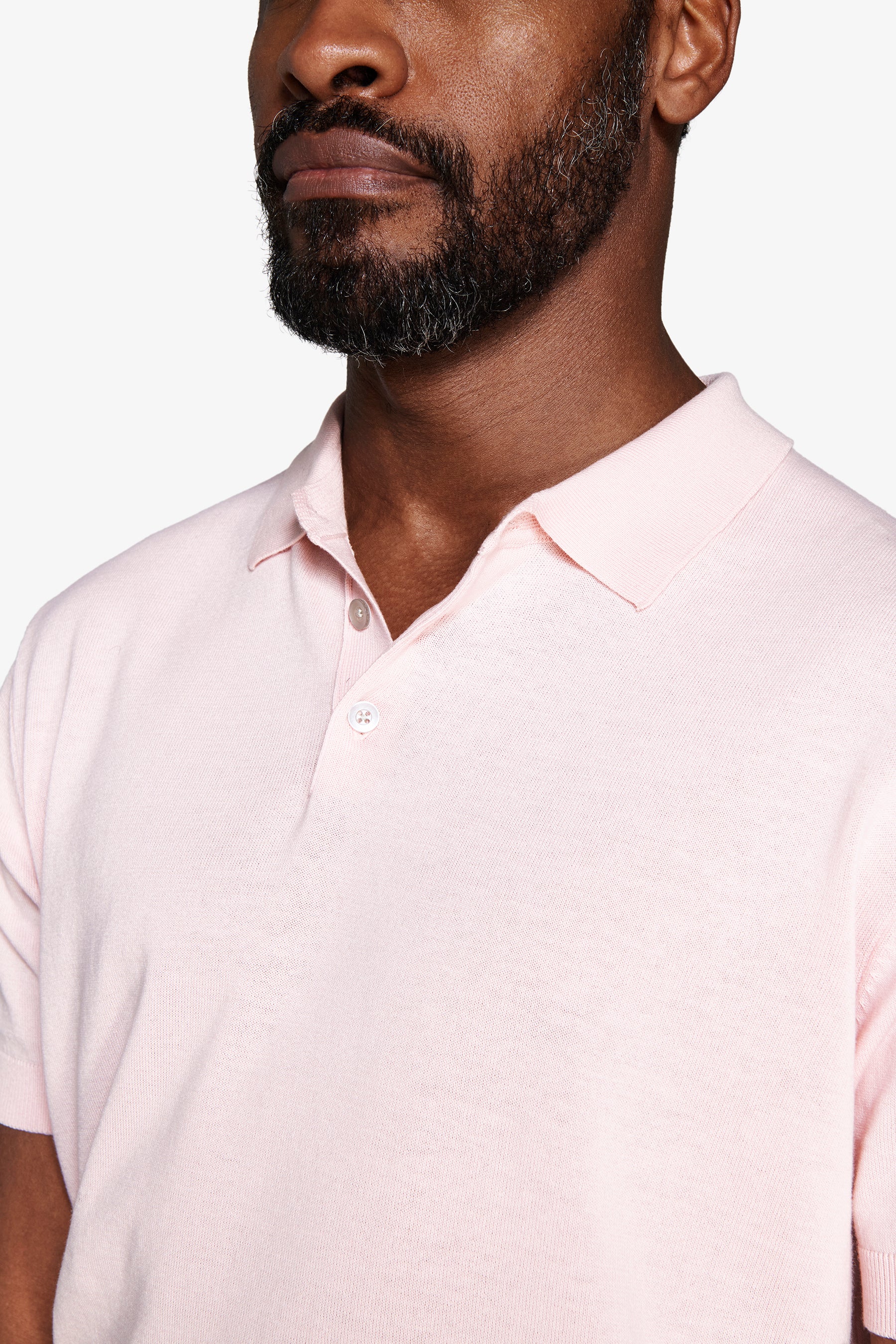 Polo in maglia basic in cotone rosa