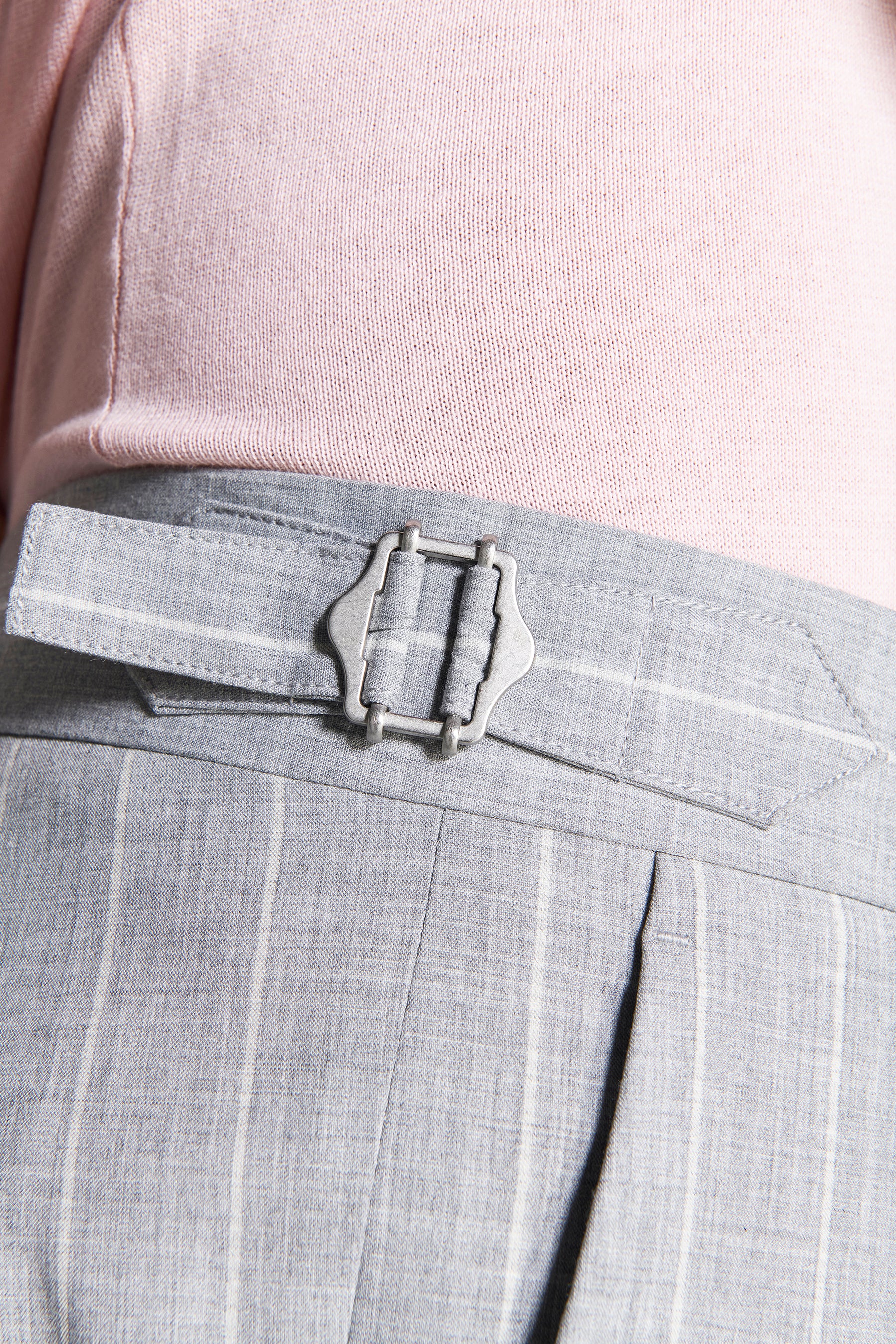 Pantaloni gessati grigi