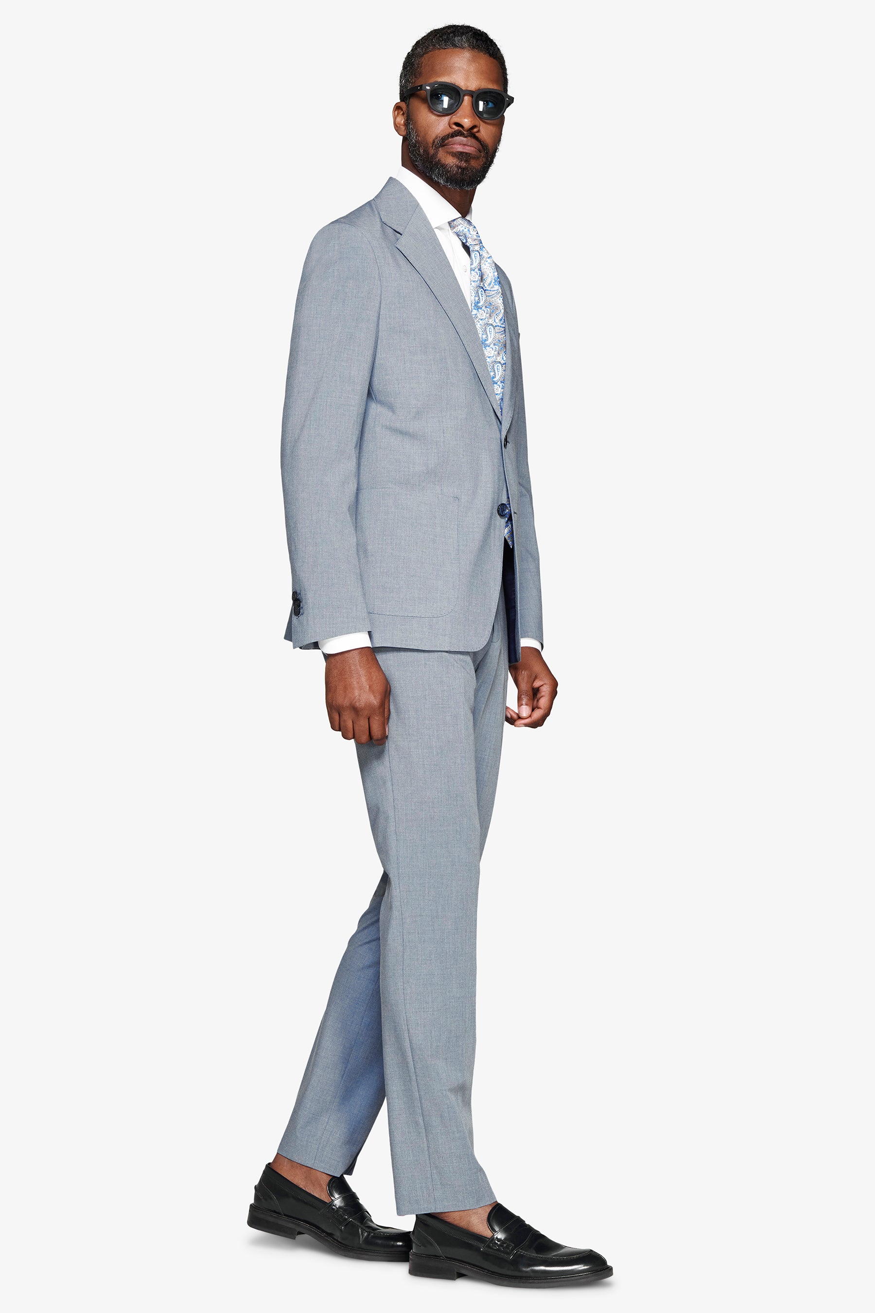 Giacca tela melange avion