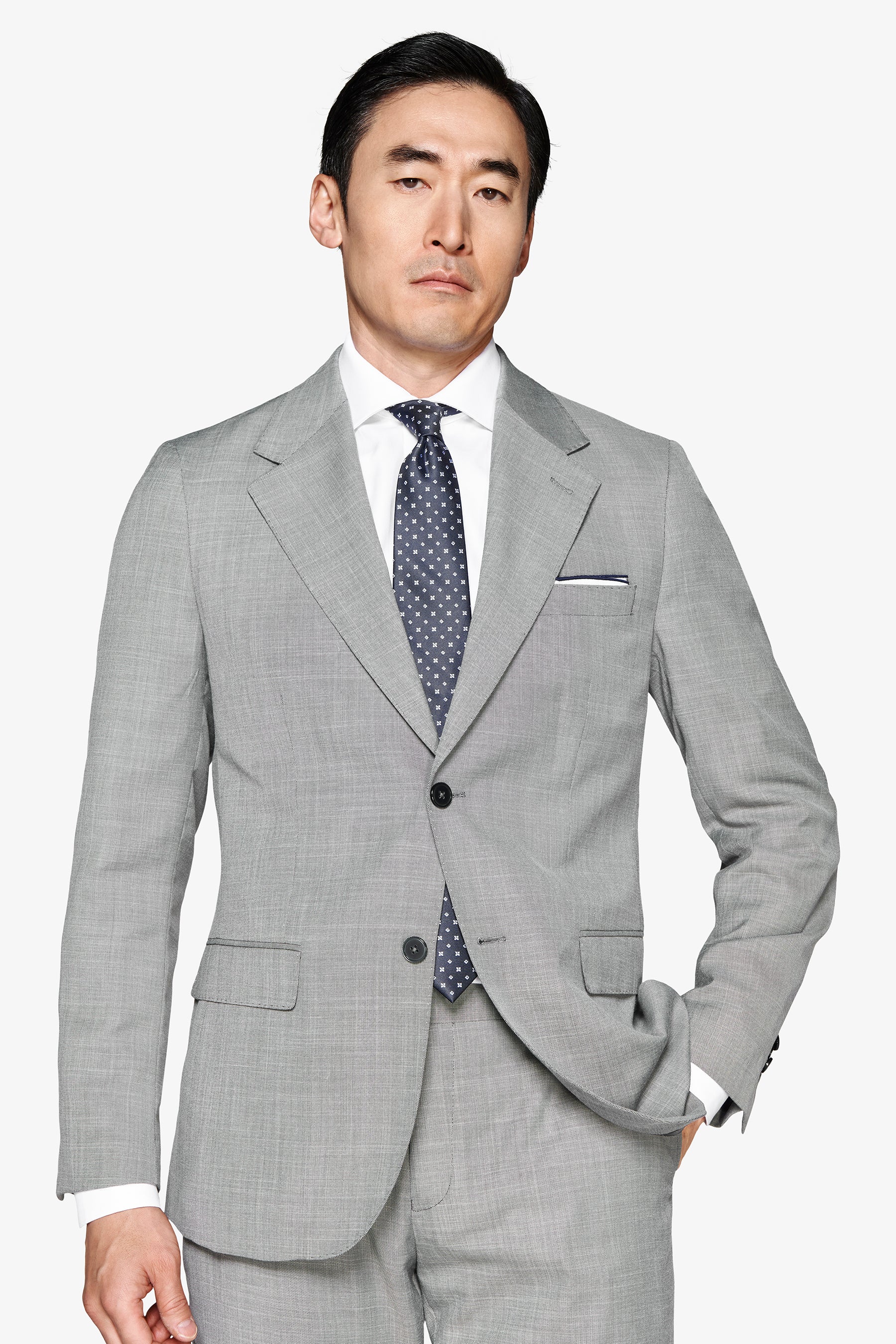 Giacca in grisaglia grigia