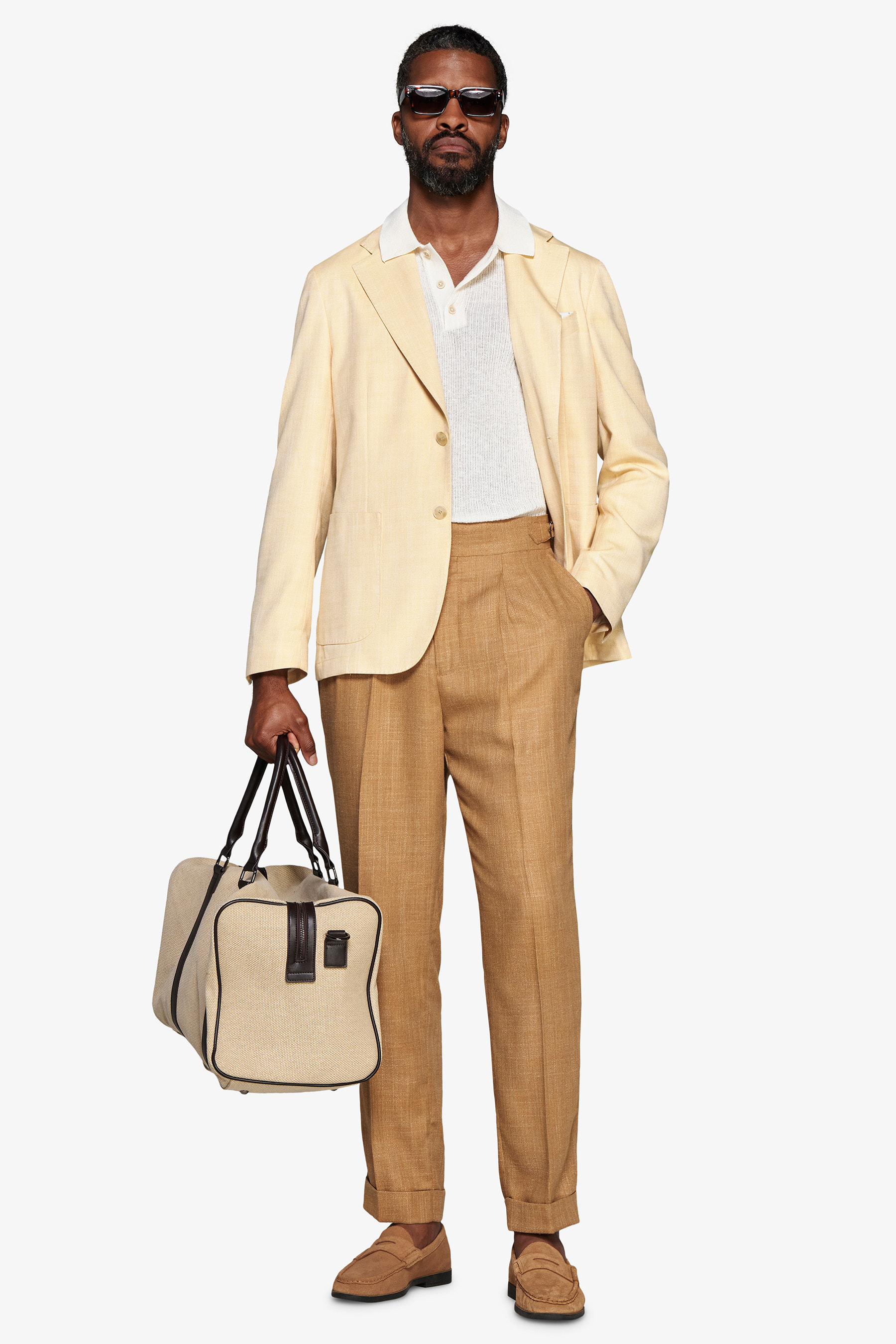 Yellow textured blazer