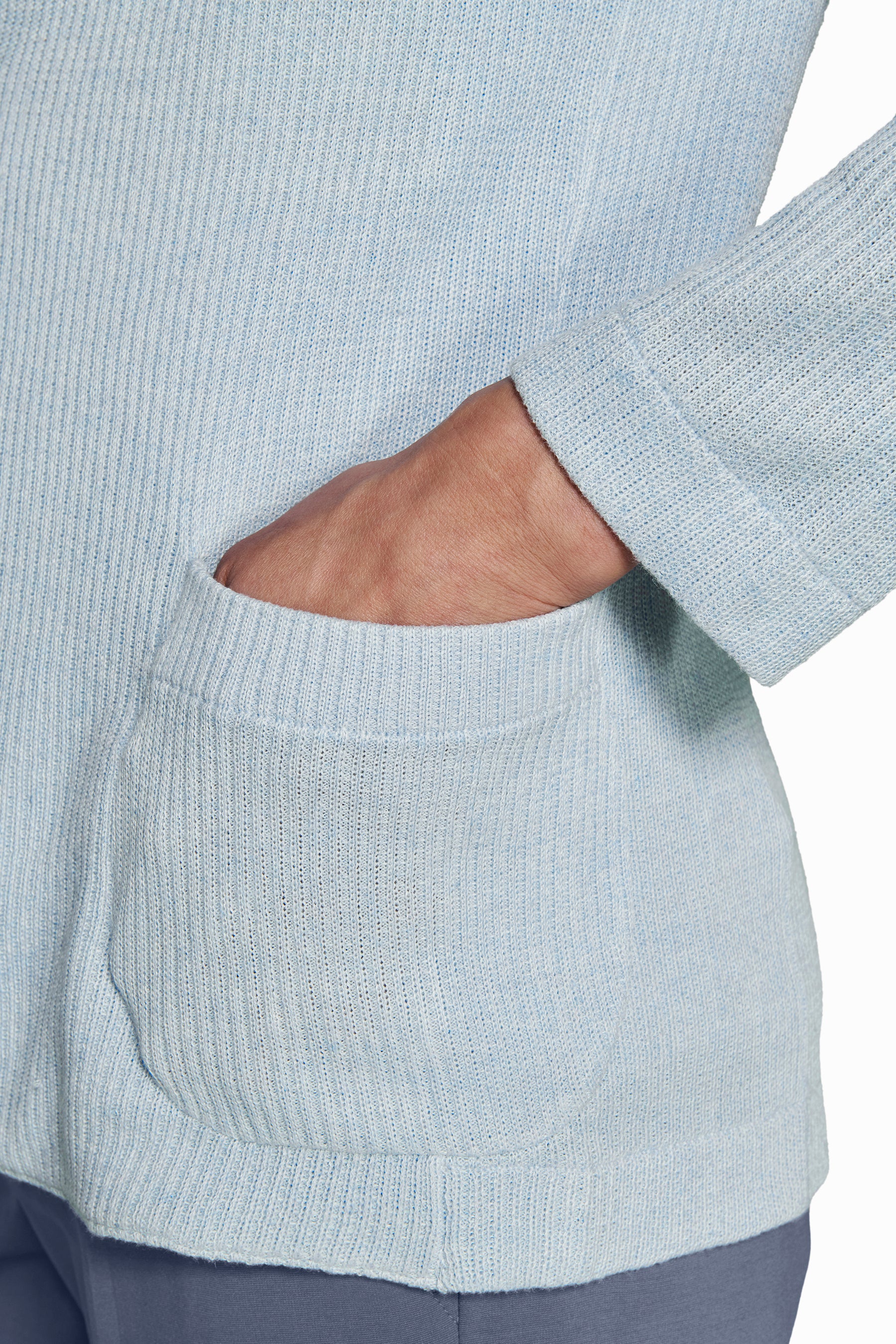 Giacca in maglia costa inglese celeste