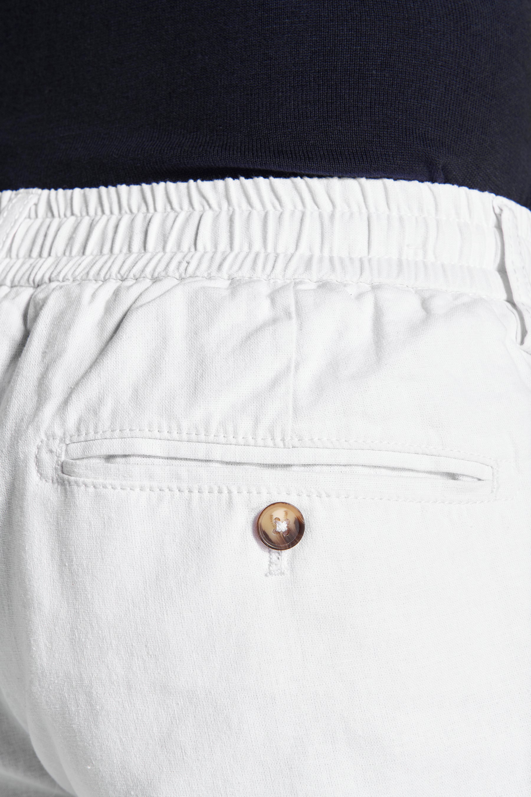 Pantalaccio misto lino bianco