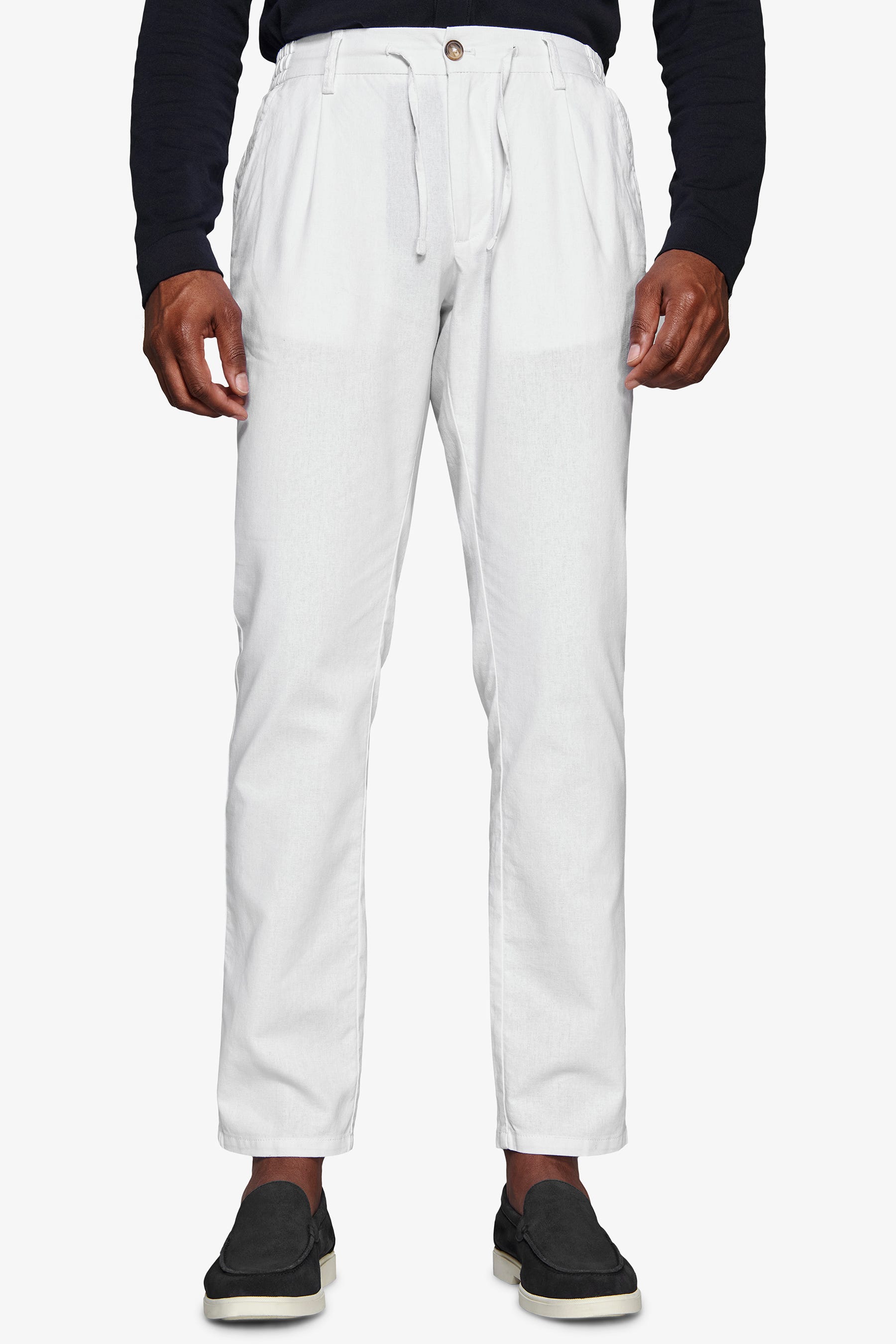 Pantalaccio misto lino bianco-Dan John
