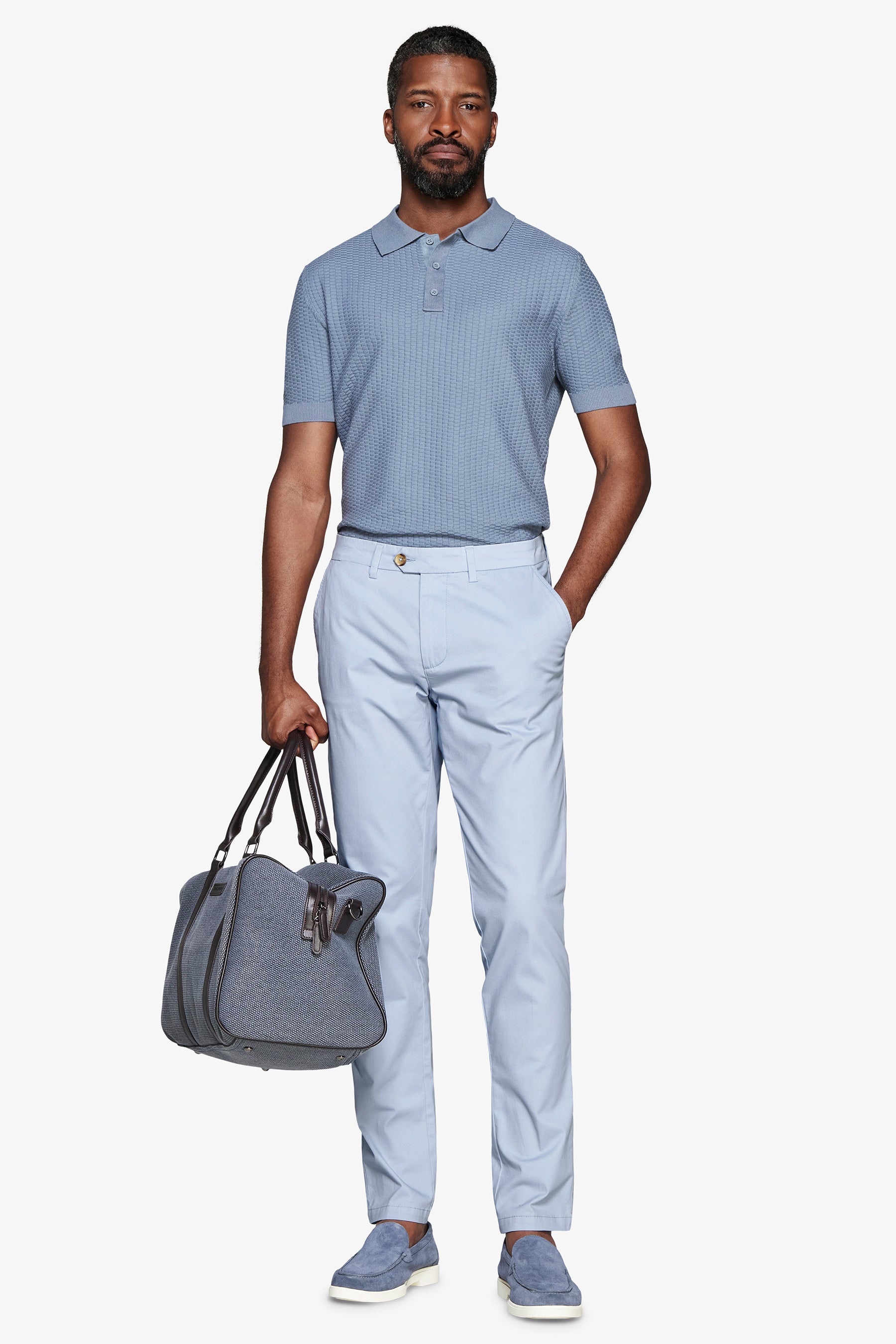 Polo in maglia punto dadino avion