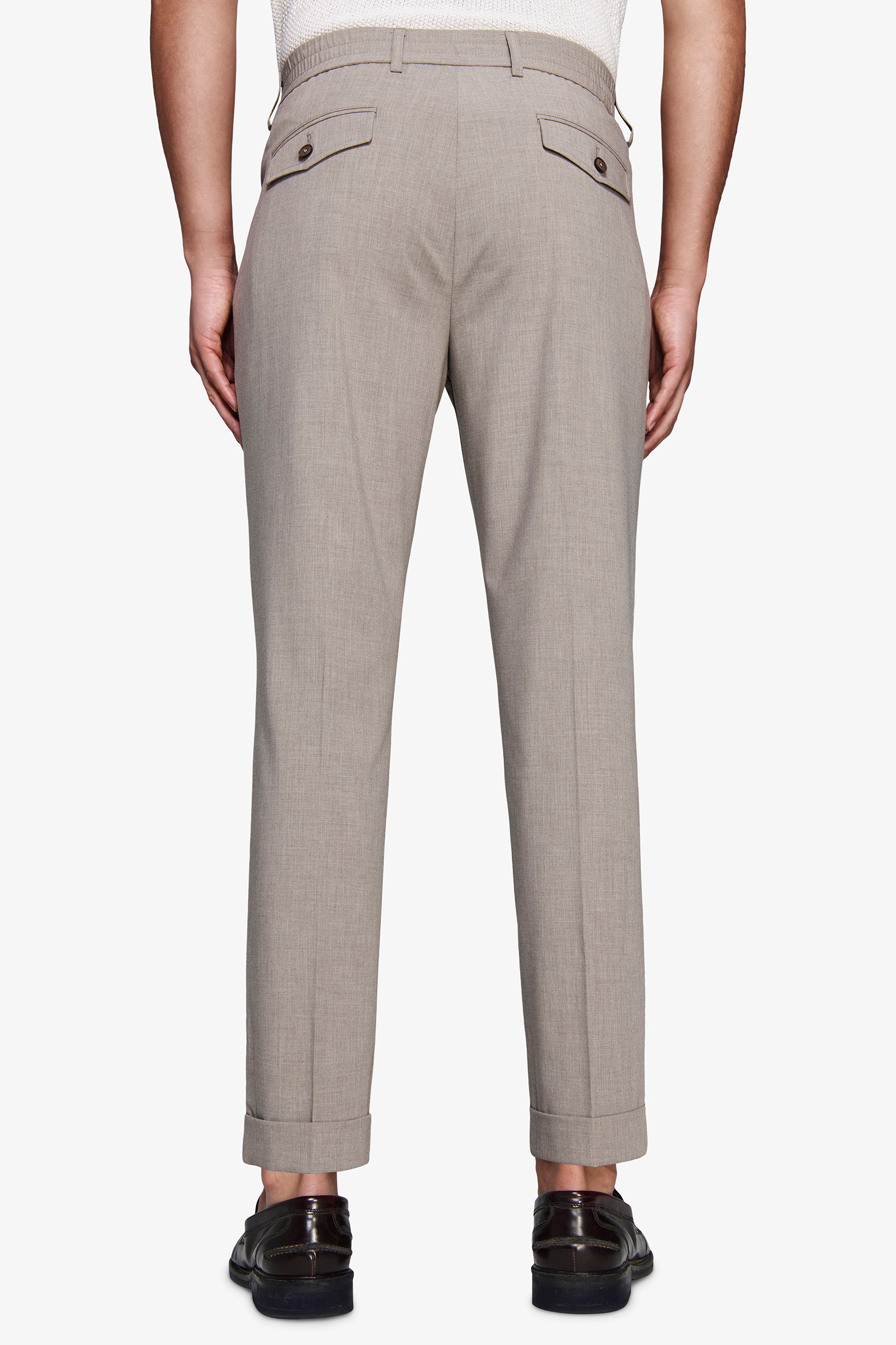 Pantalaccio tela melange tortora