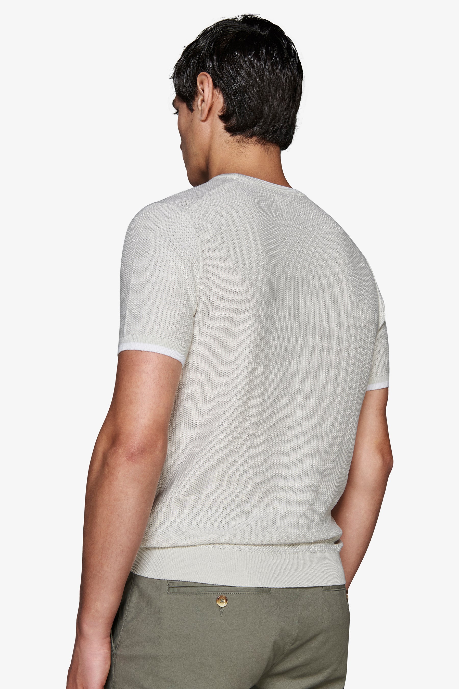 T-shirt in maglia armaturata grigia DNJ-Dan John