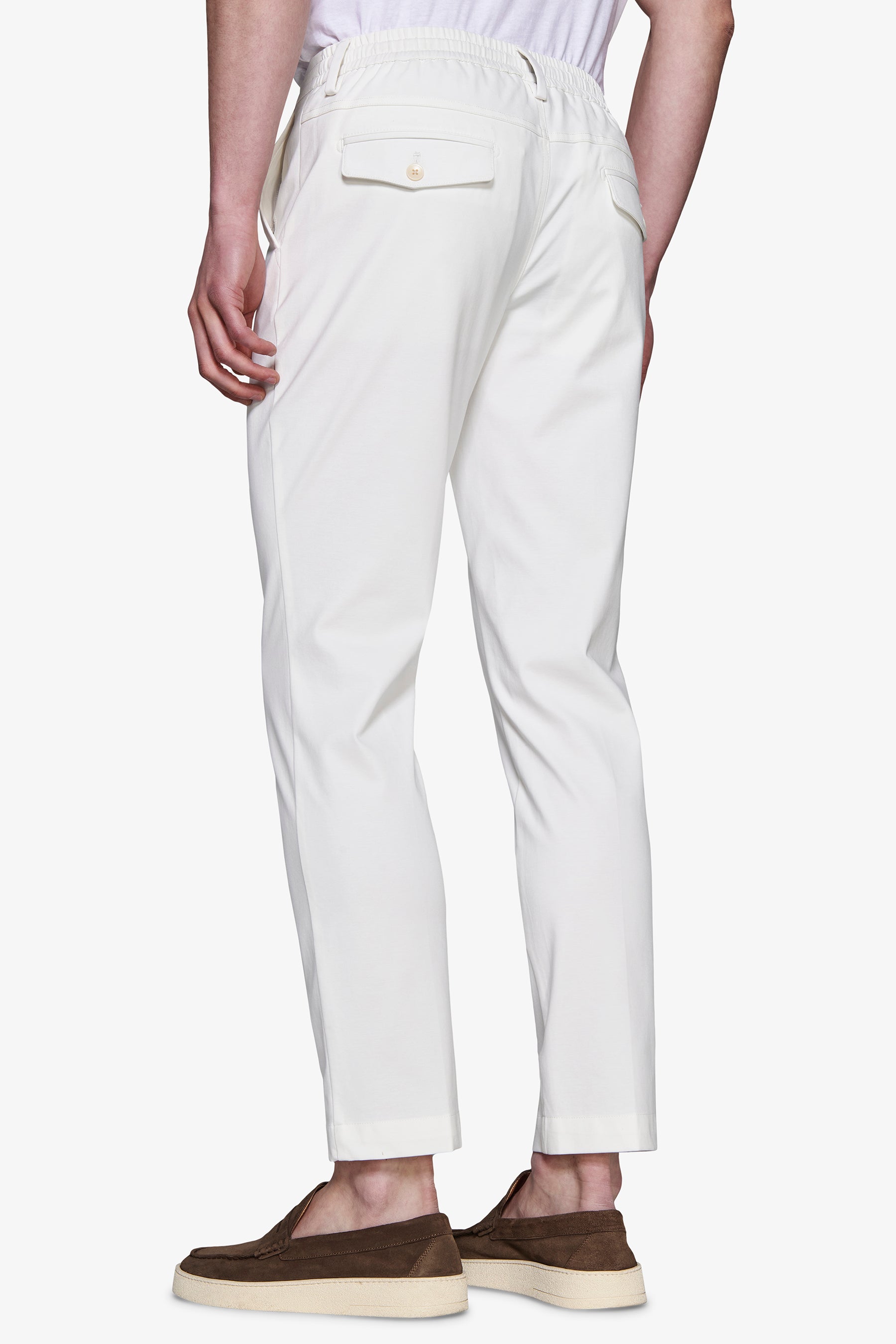 Hose aus Jersey in Cremefarbe DNJ