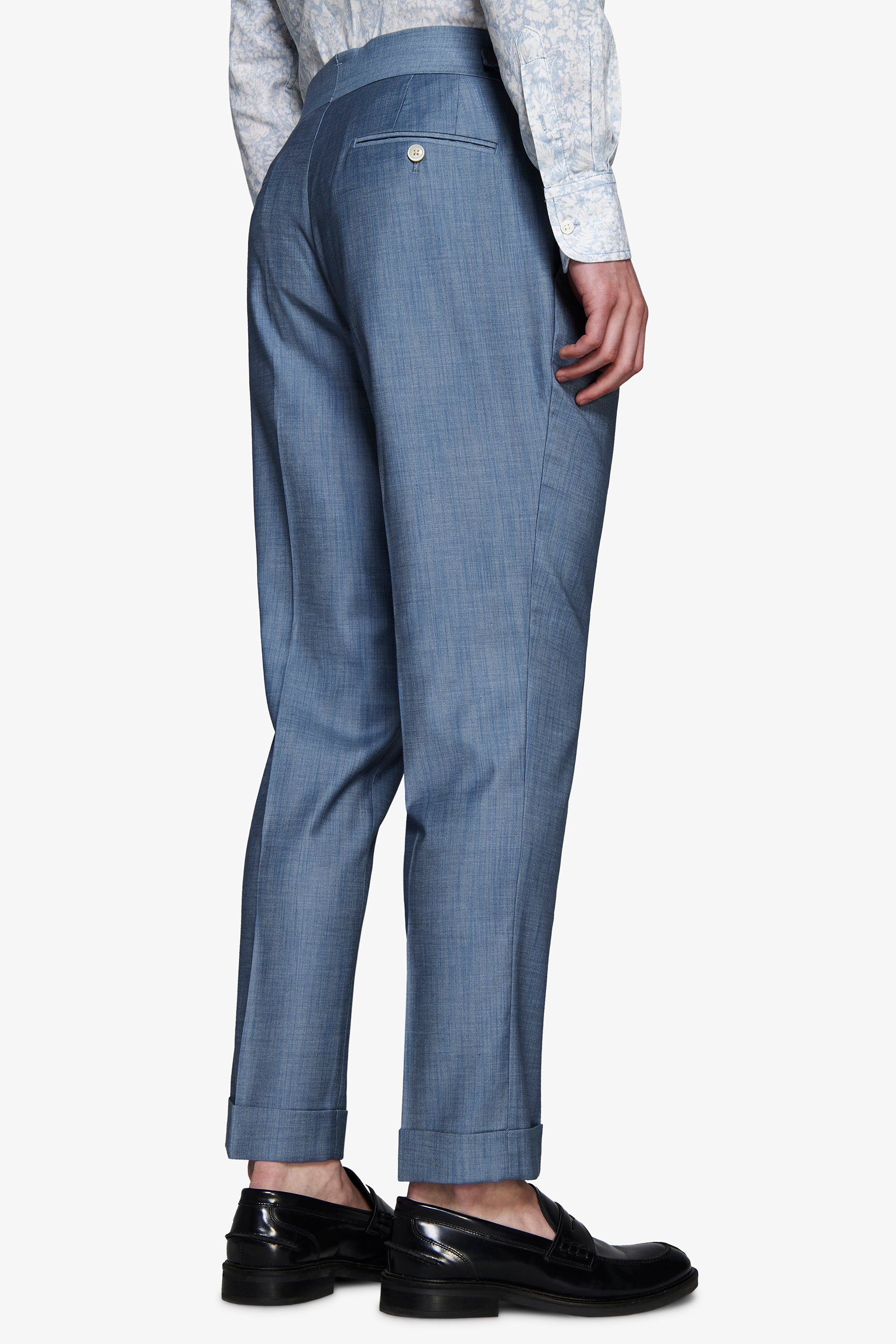 Hose in Denim-Optik Avion Blau