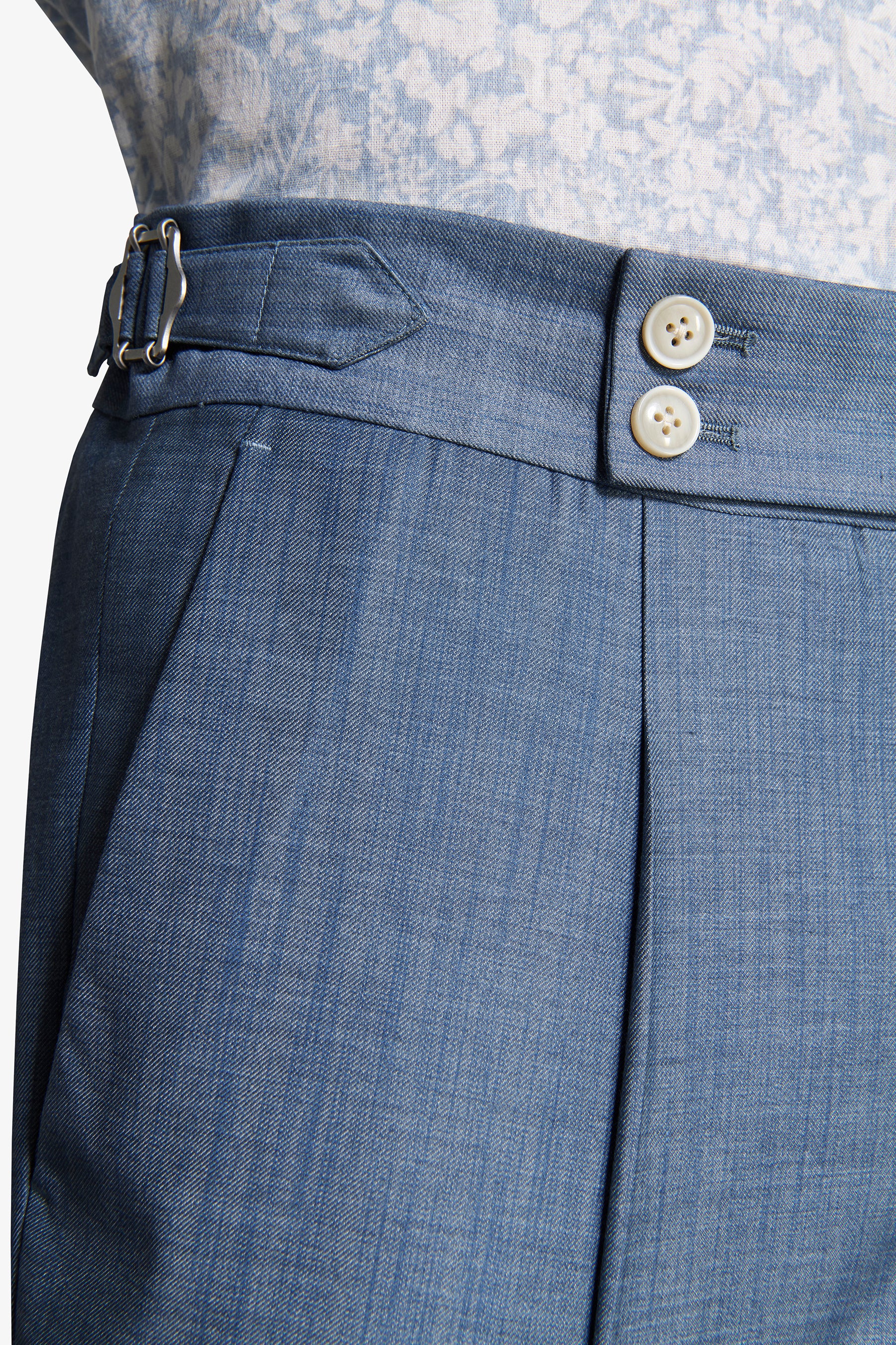 Hose in Denim-Optik Avion Blau