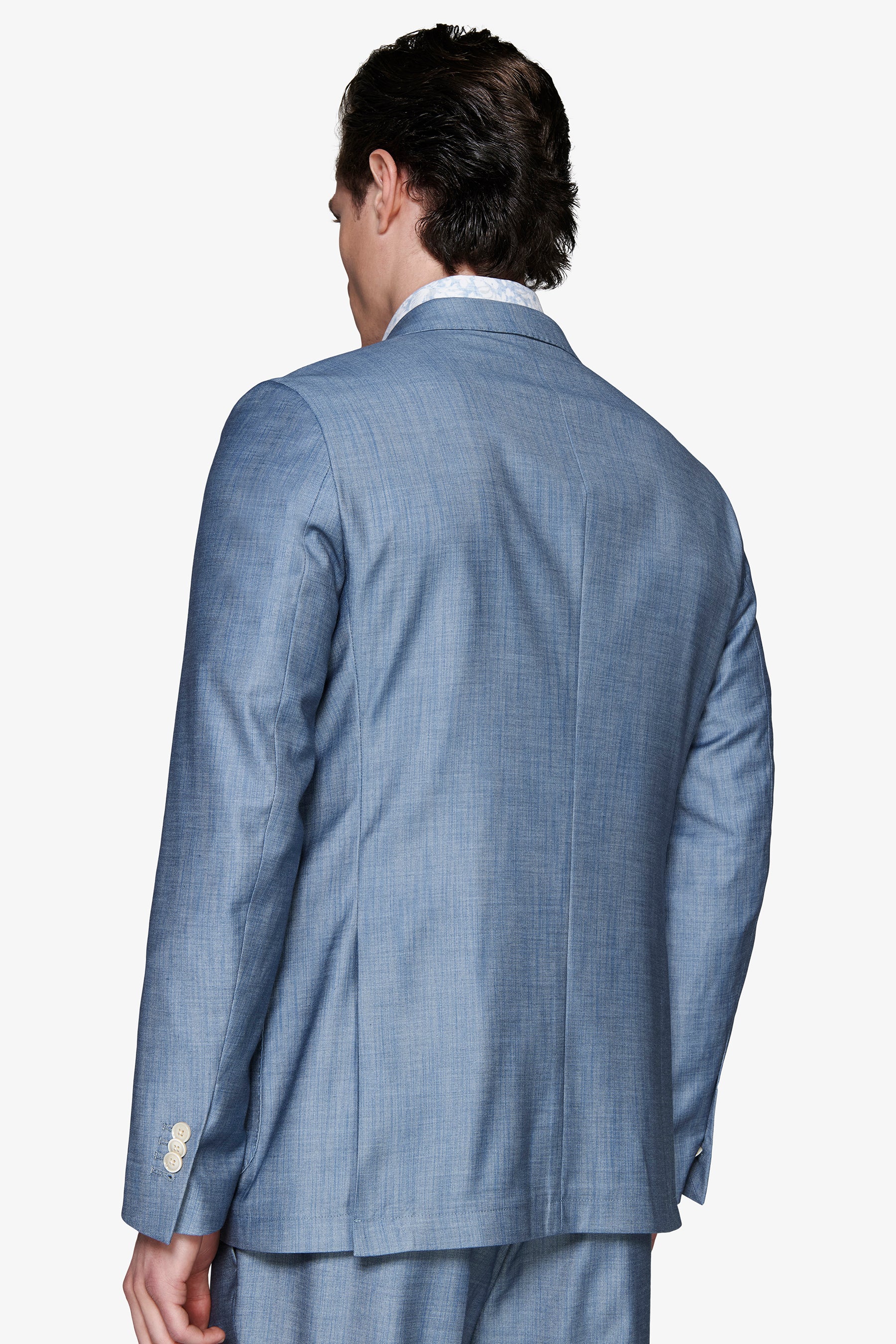 Zweireihiges Jackett in Denim-Optik