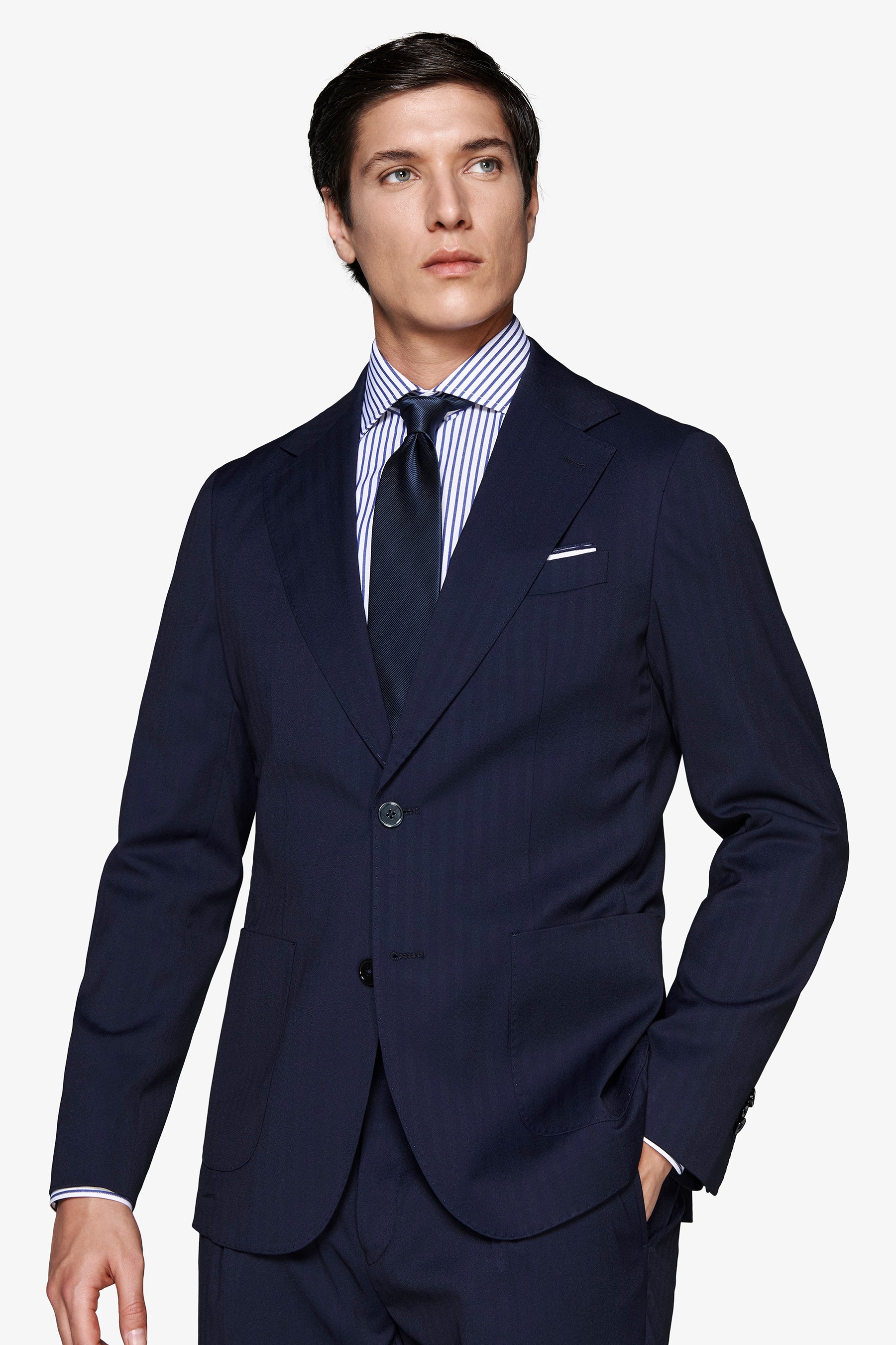 Giacca Herringbone blu