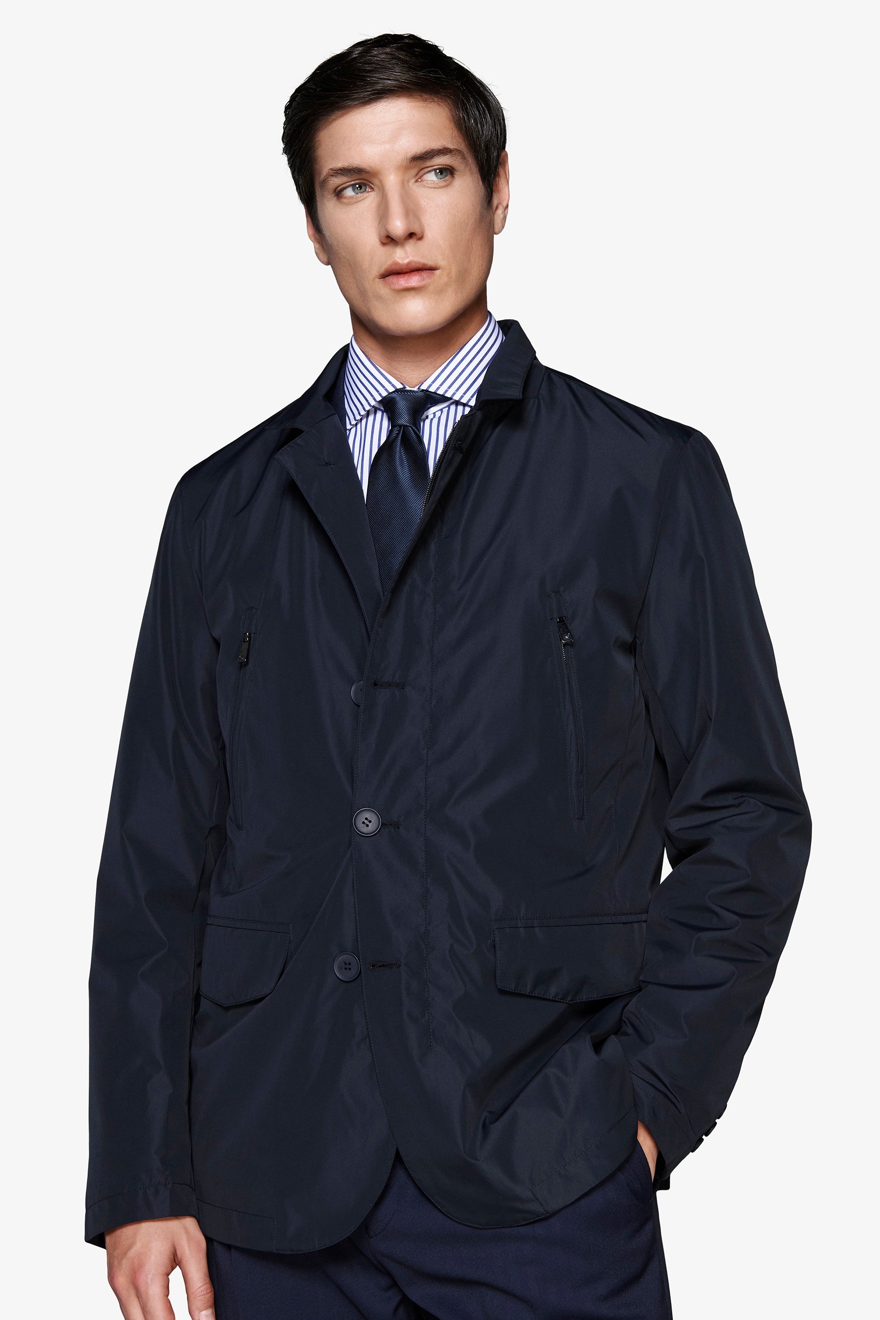 Field jacket tecnica blu