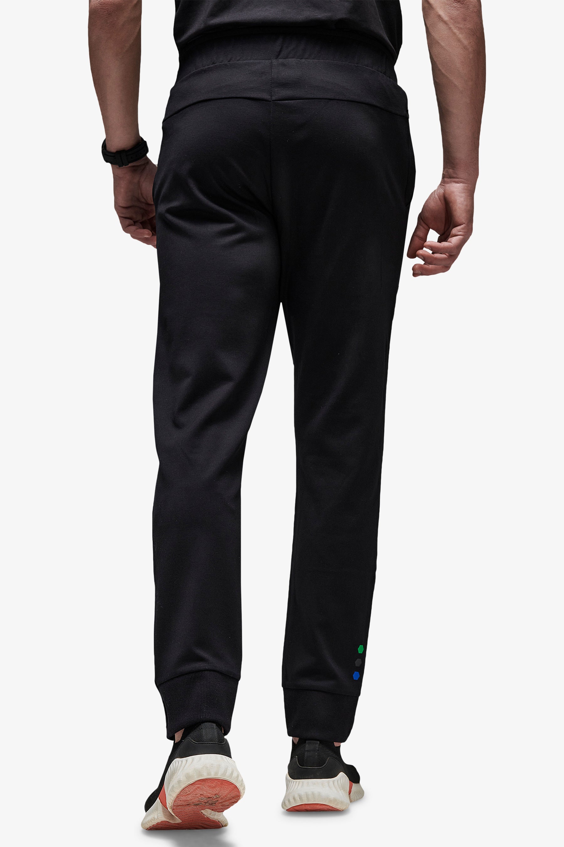 DNJ black soft technical trousers
