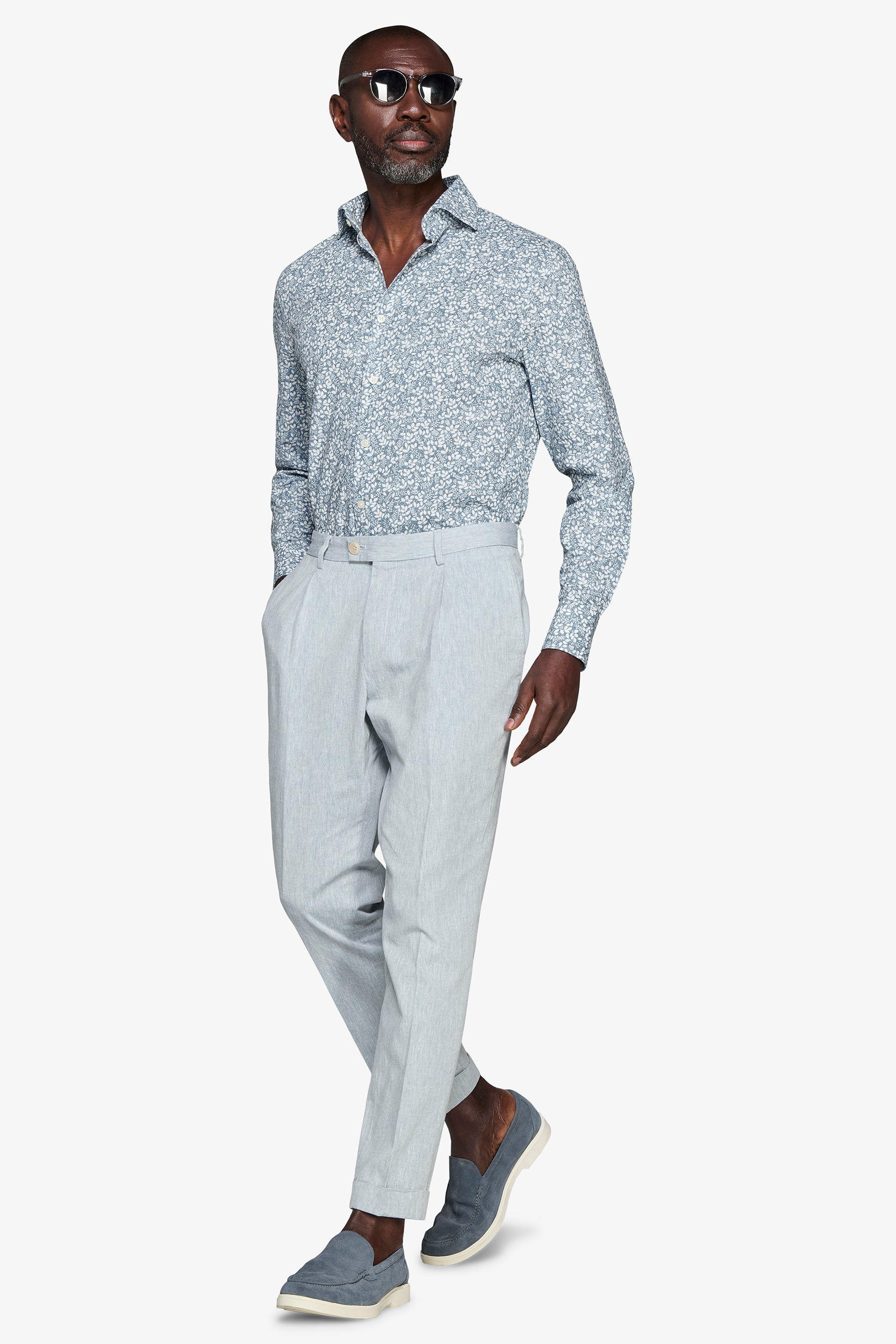 Avion floral print linen blend shirt