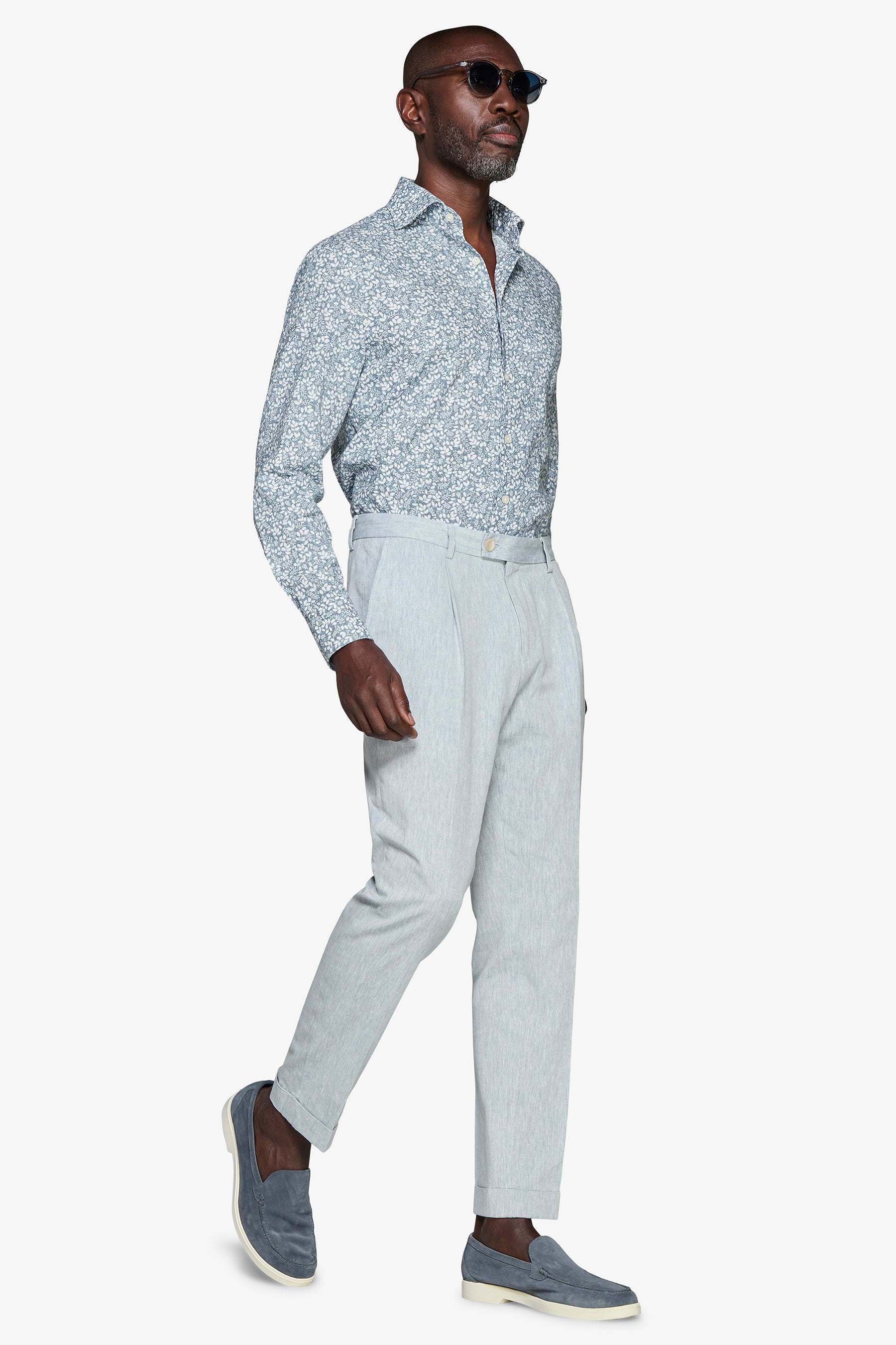 Avion floral print linen blend shirt