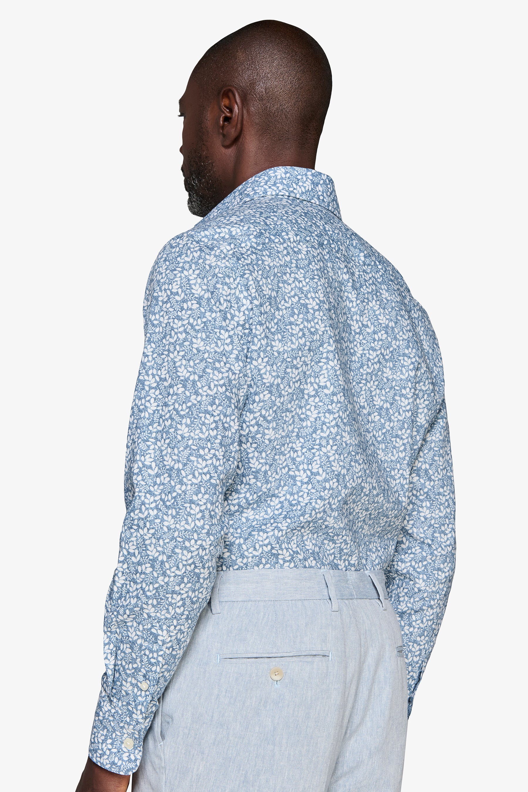 Avion floral print linen blend shirt