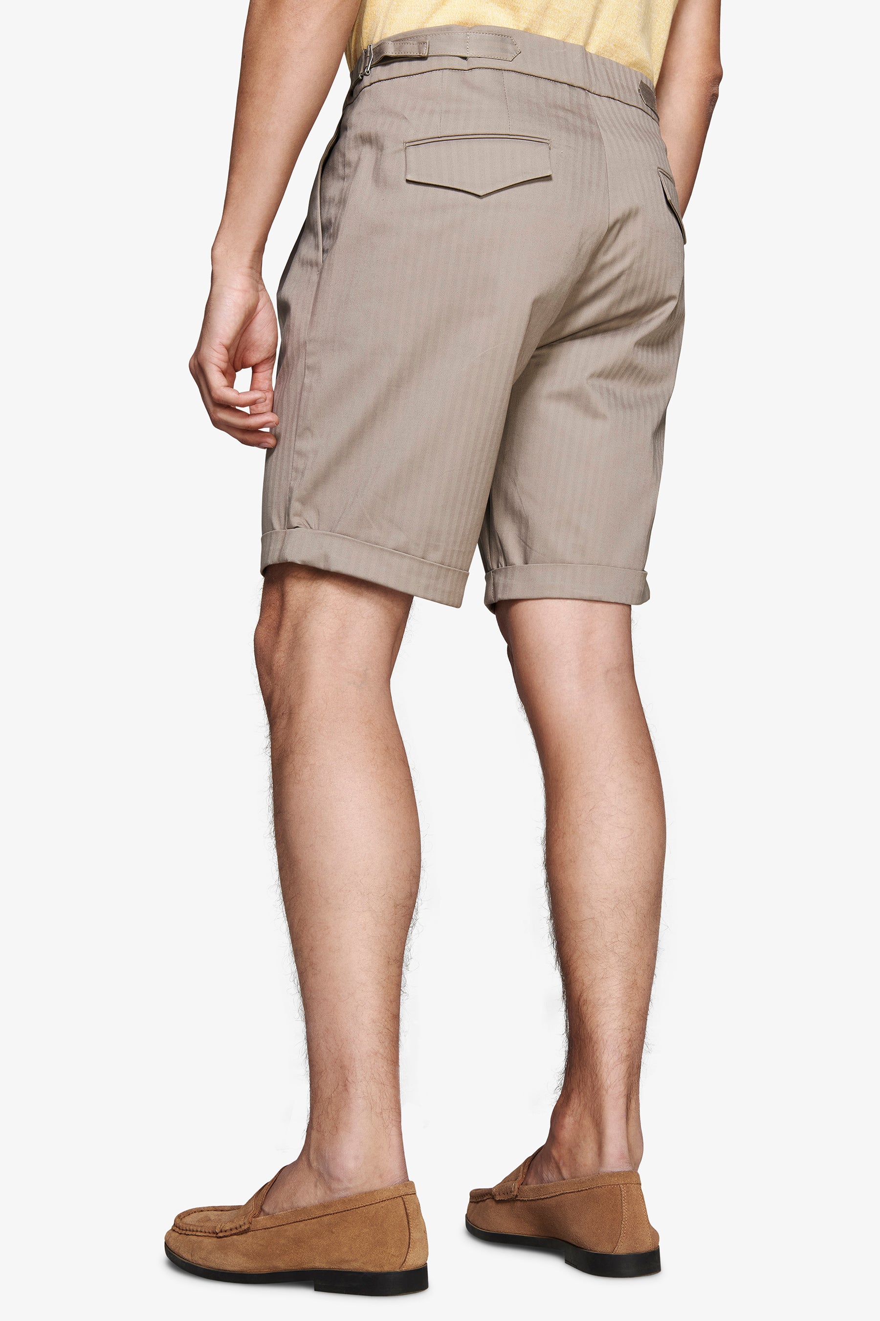 Bermuda à chevrons gris souris