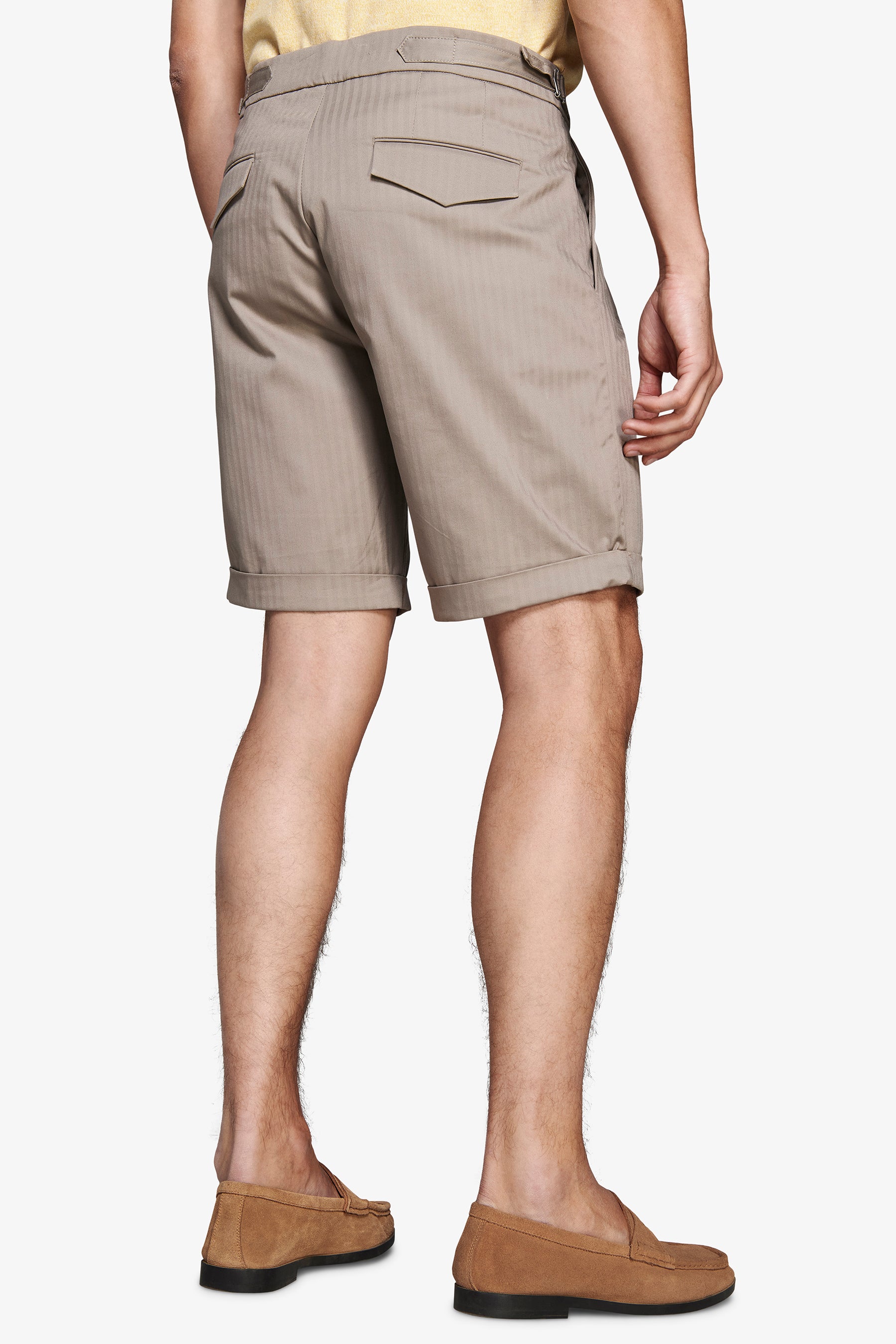 Bermuda à chevrons gris souris