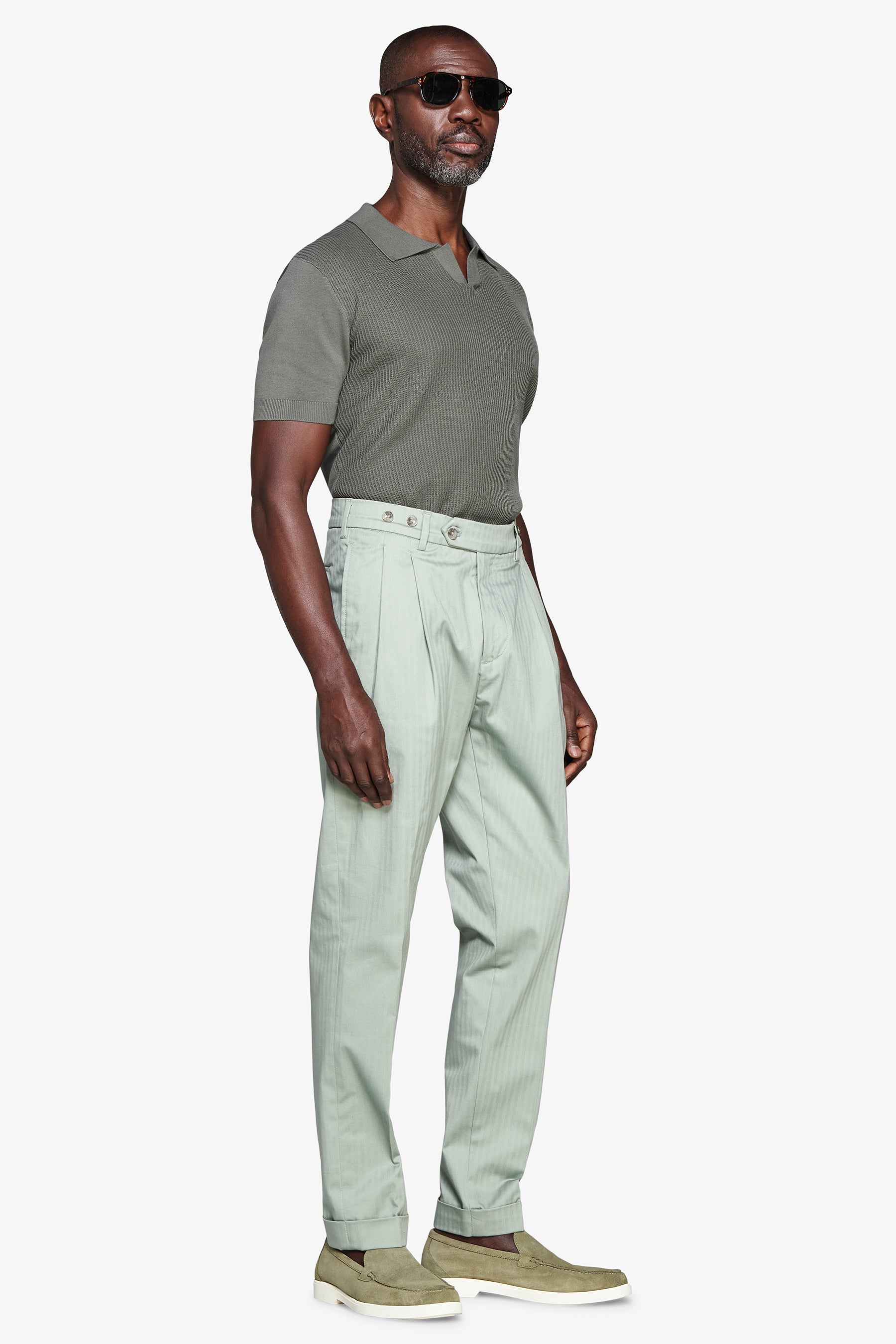 Polo texturizado verde