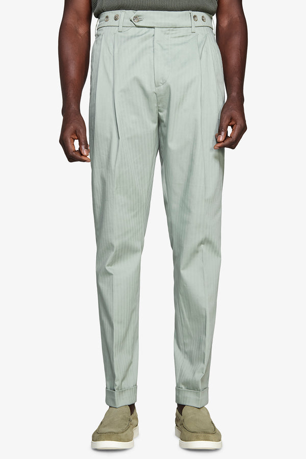 Pantaloni Herringbone salvia-Dan John