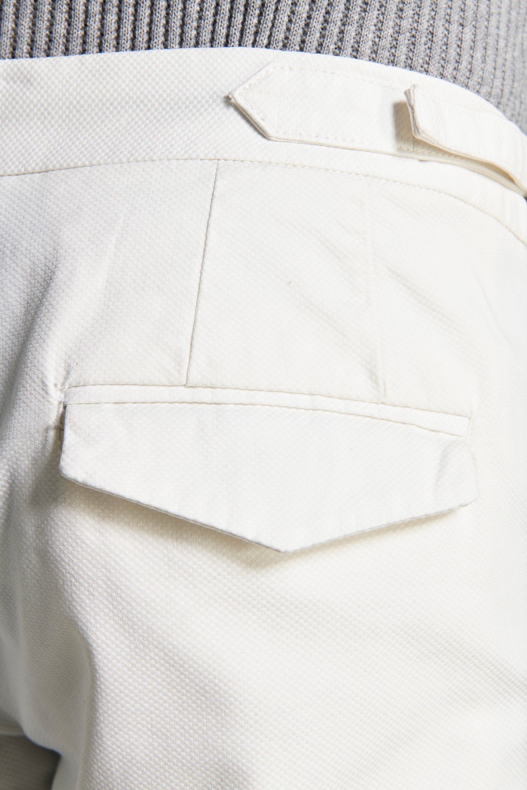 Bermuda armuré couleur crème