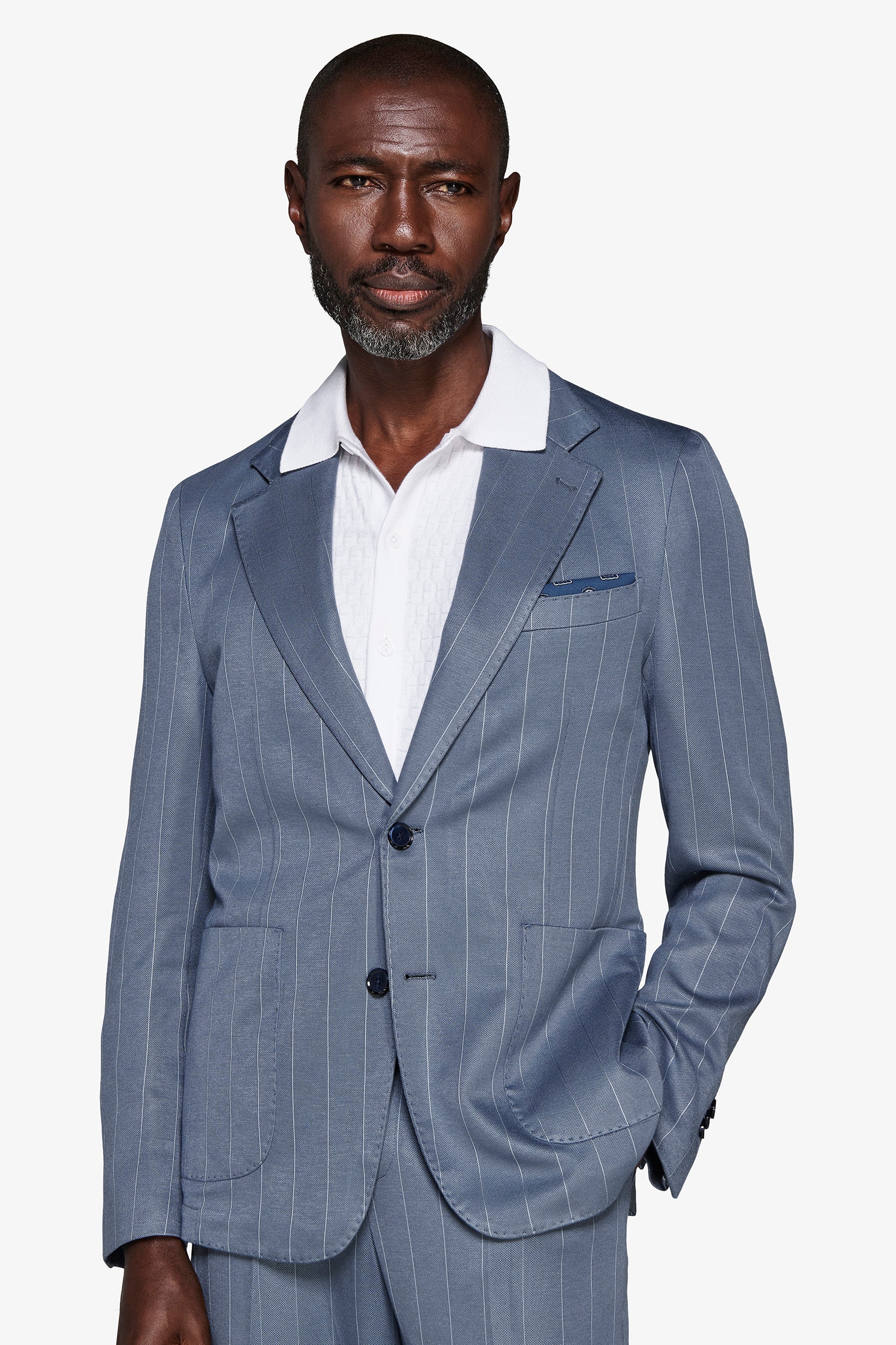 Giacca jersey gessata avion