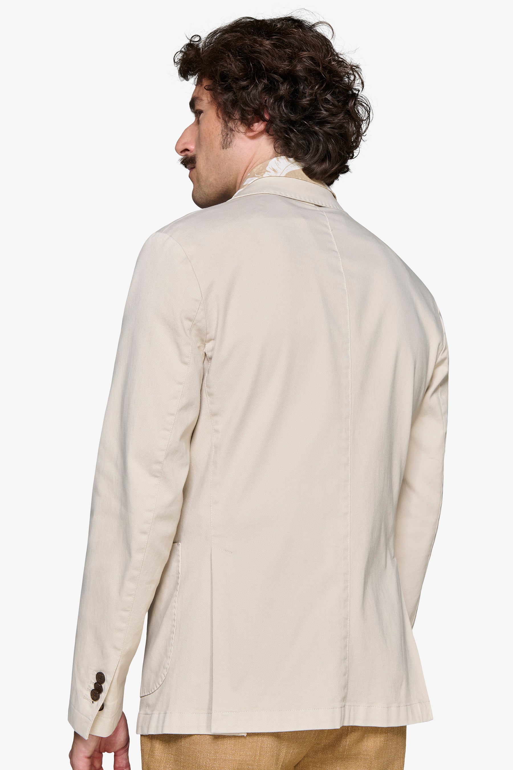 Americana elástica texturizada arena