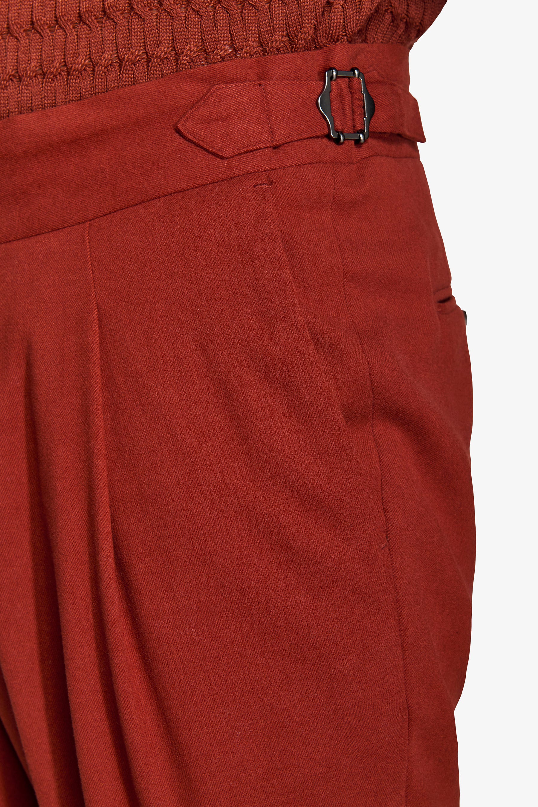 Pantaloni da abito in flanella compatta coccio-Dan John