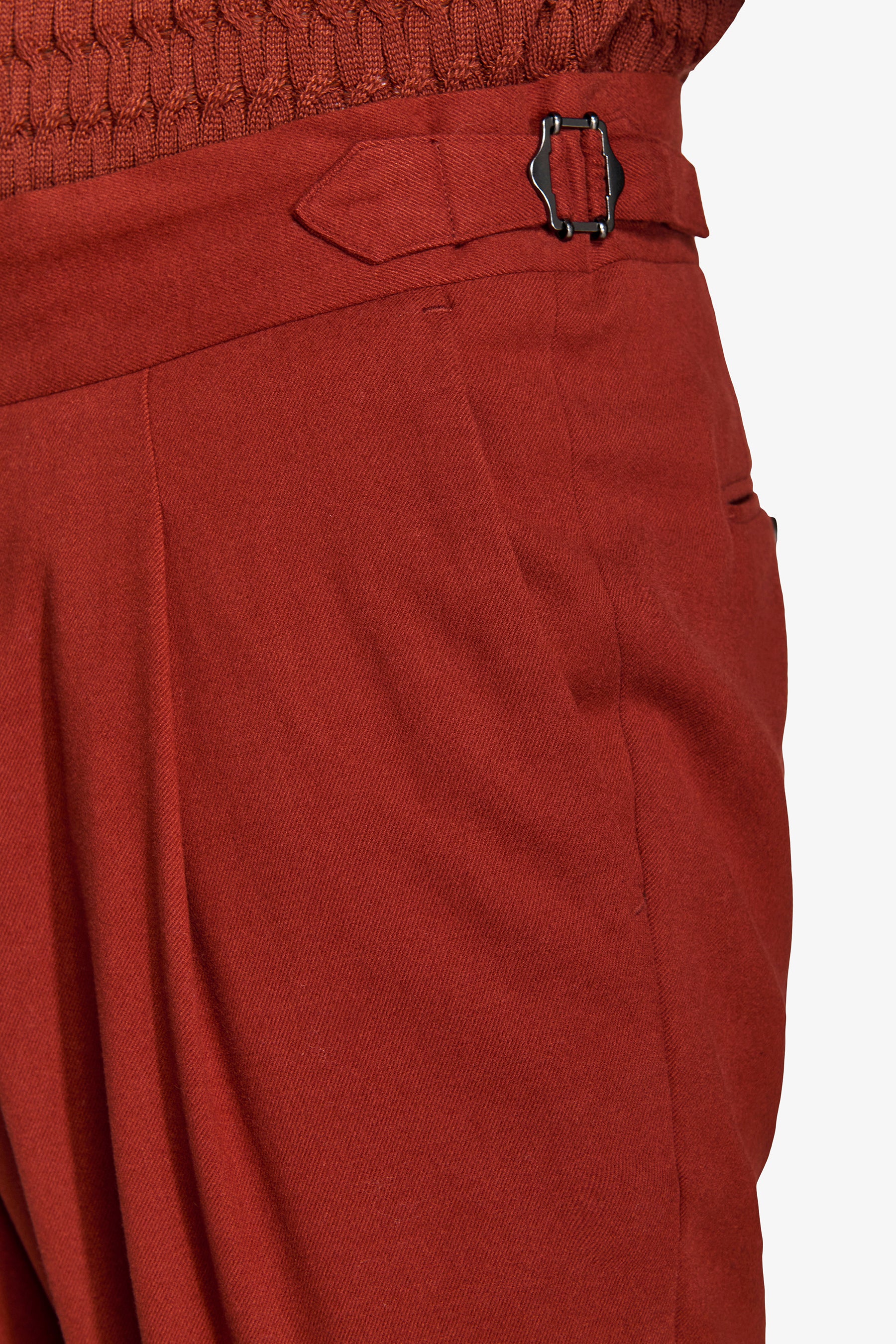 Pantaloni da abito in flanella compatta coccio-Dan John