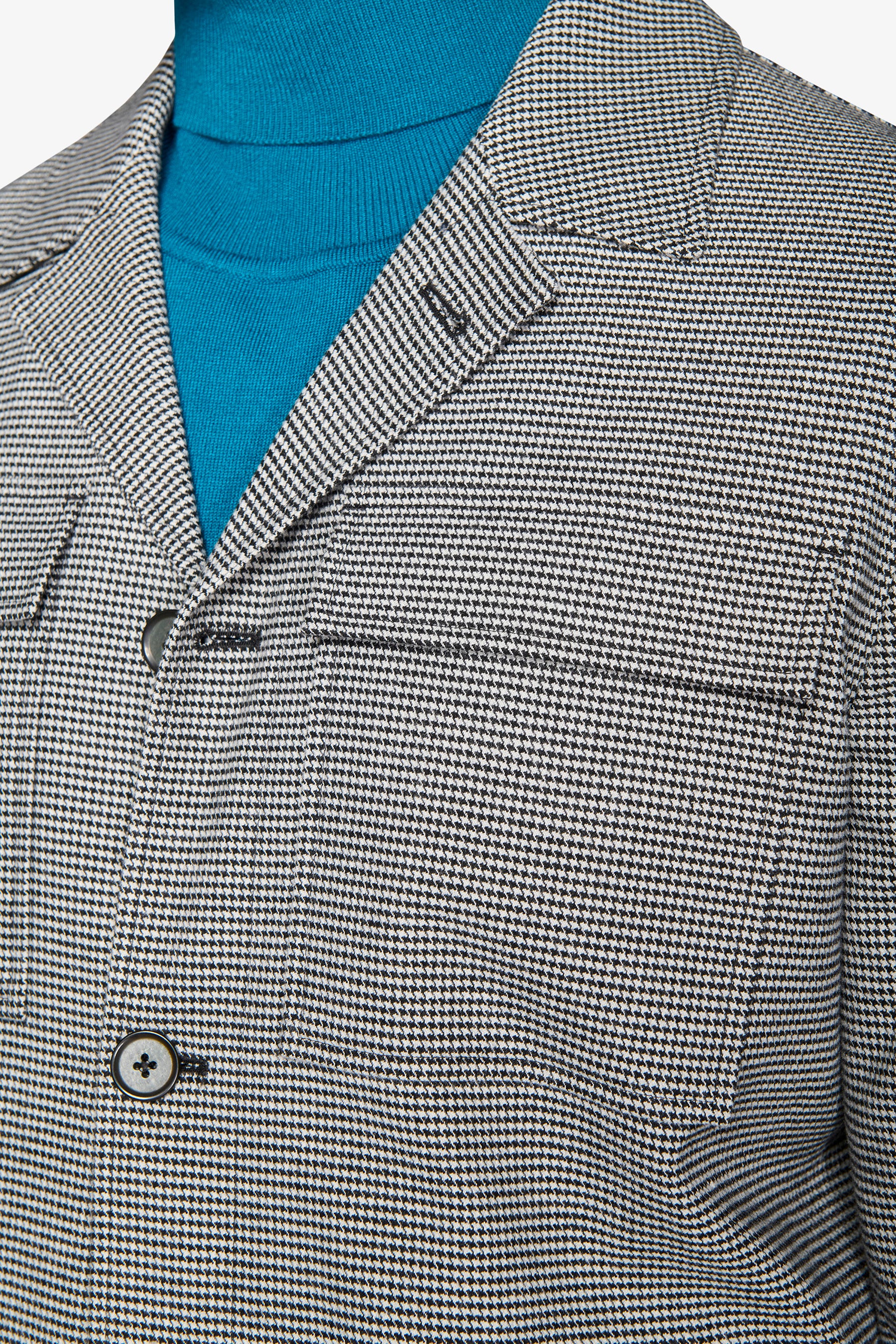 Giacca da abito worker pied de poule nero-Dan John