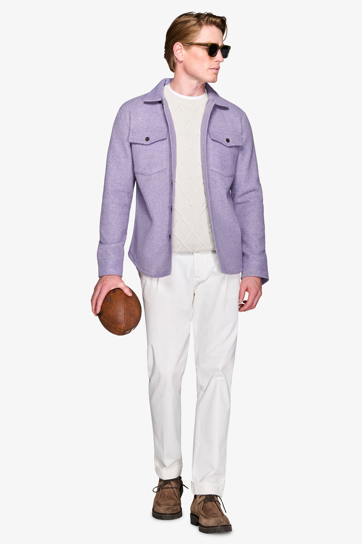 Overshirt flanella viola-Dan John