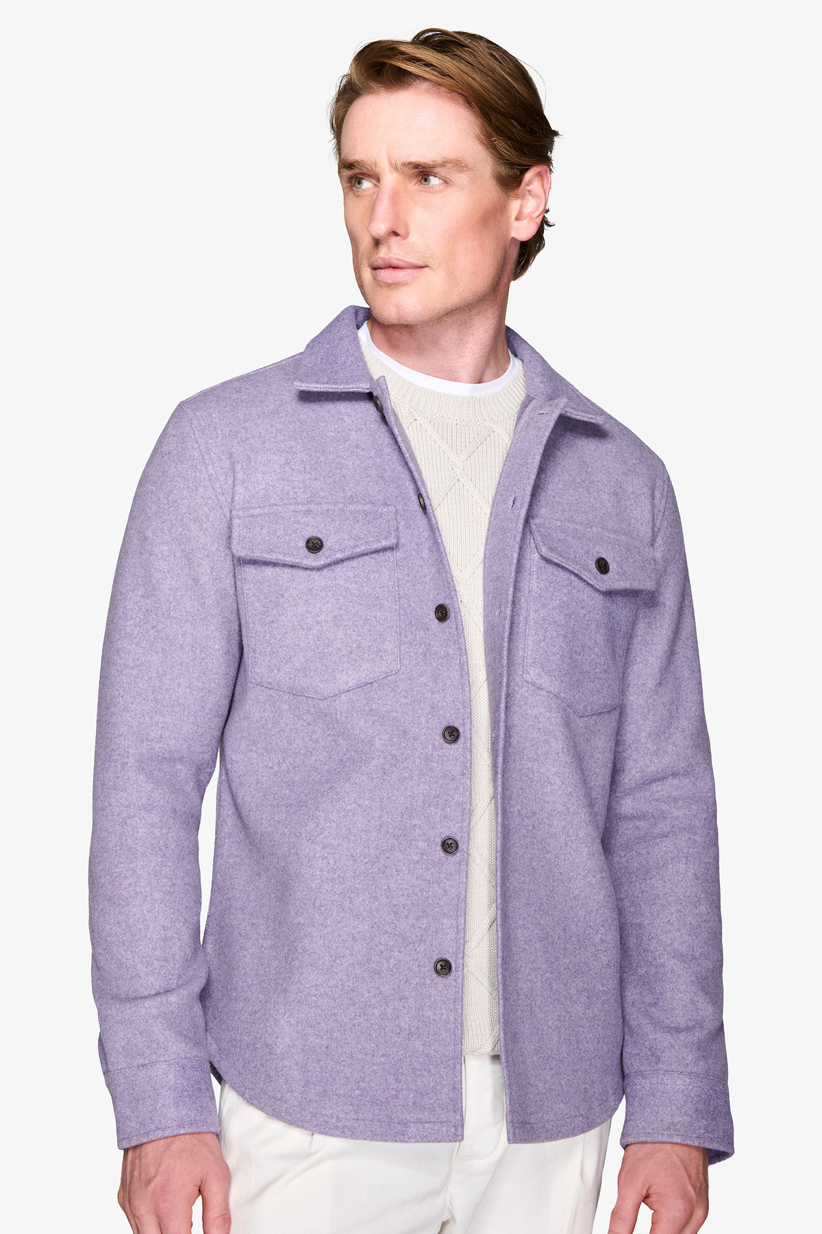Overshirt flanella viola-Dan John