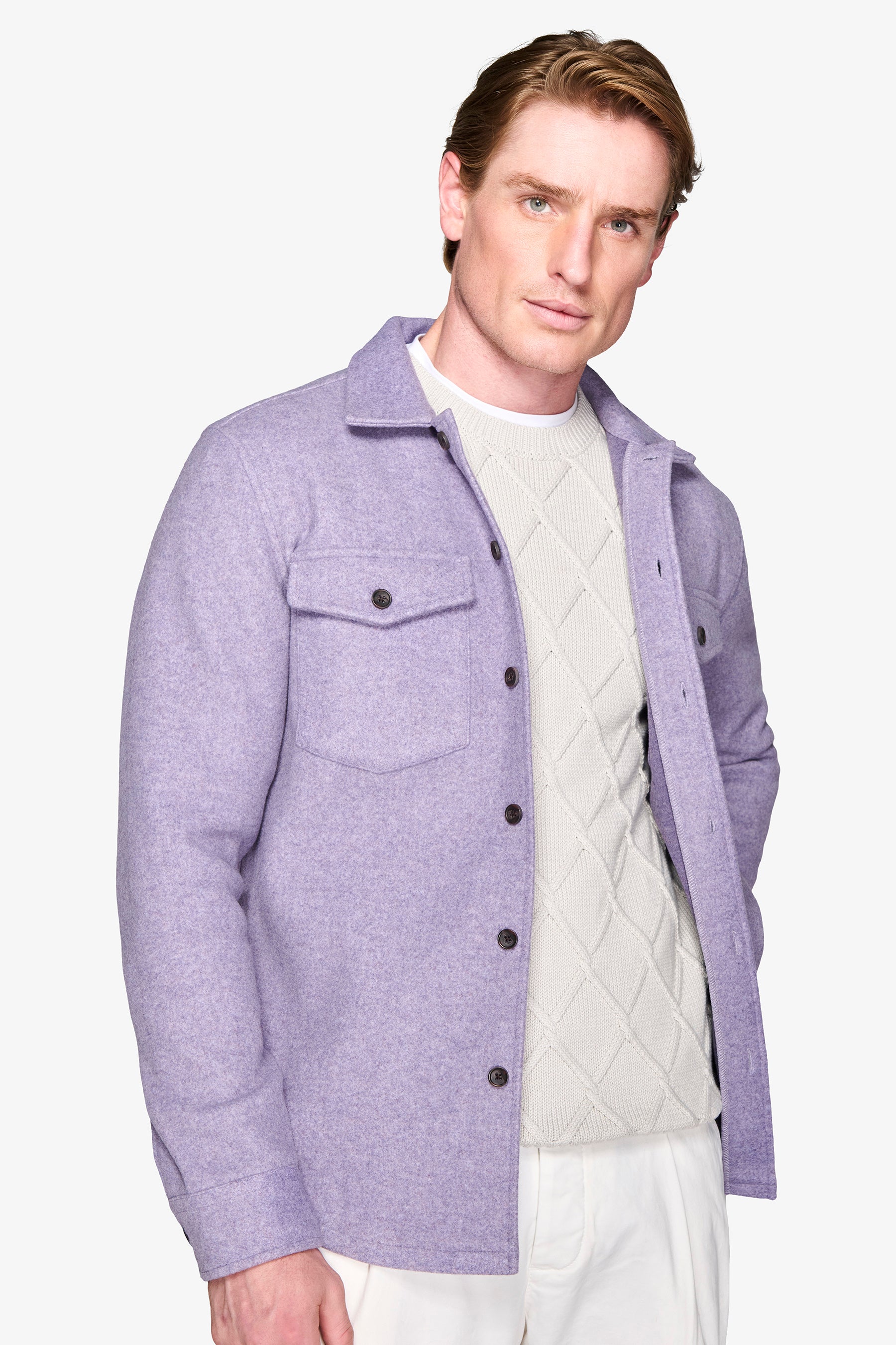 Overshirt flanella viola-Dan John