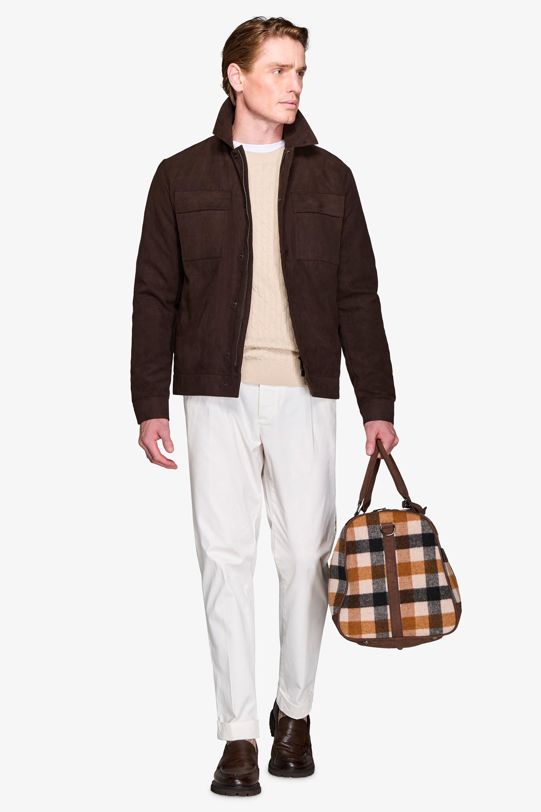 Giubbotto collo camicia moro-Dan John