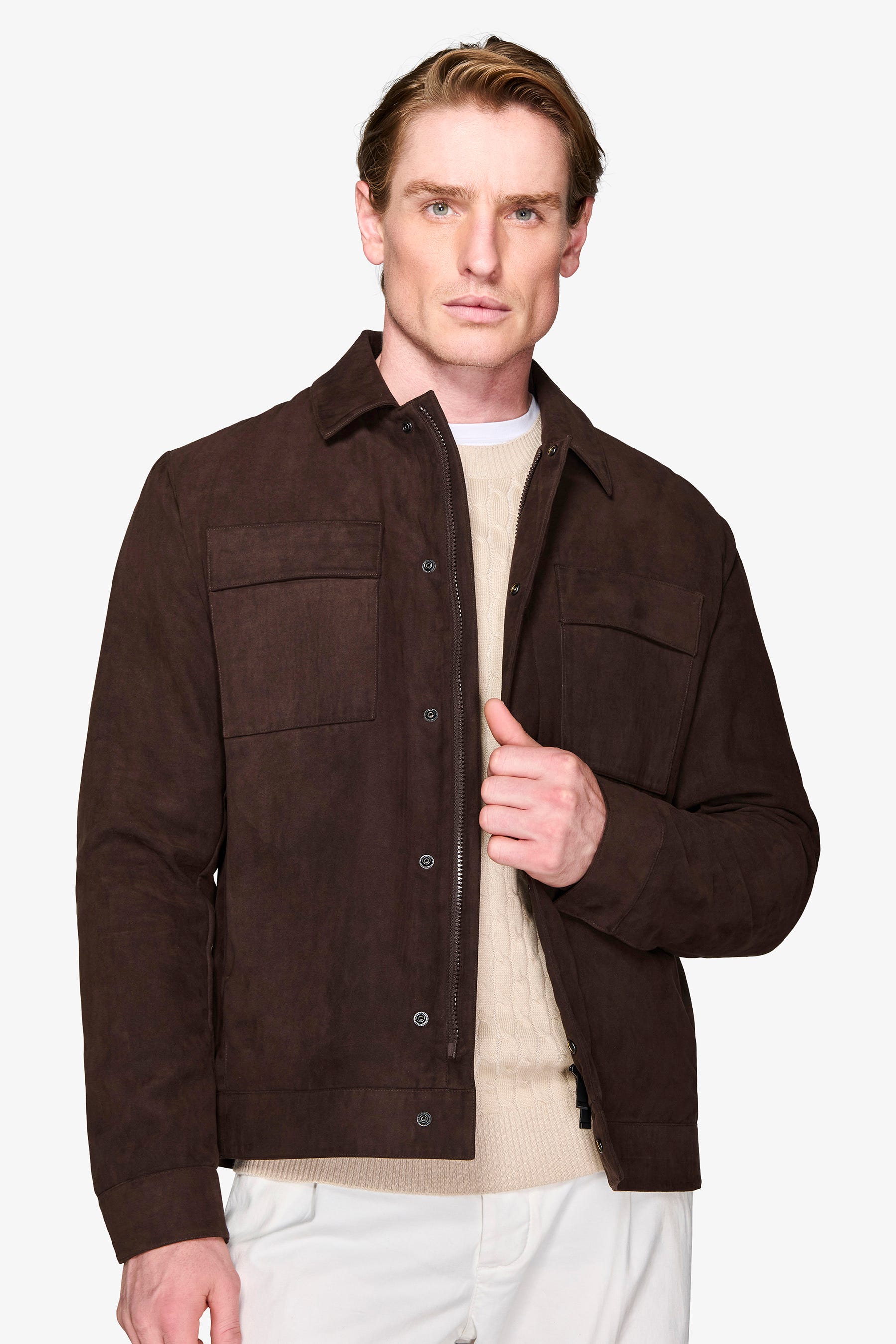 Giubbotto collo camicia moro-Dan John